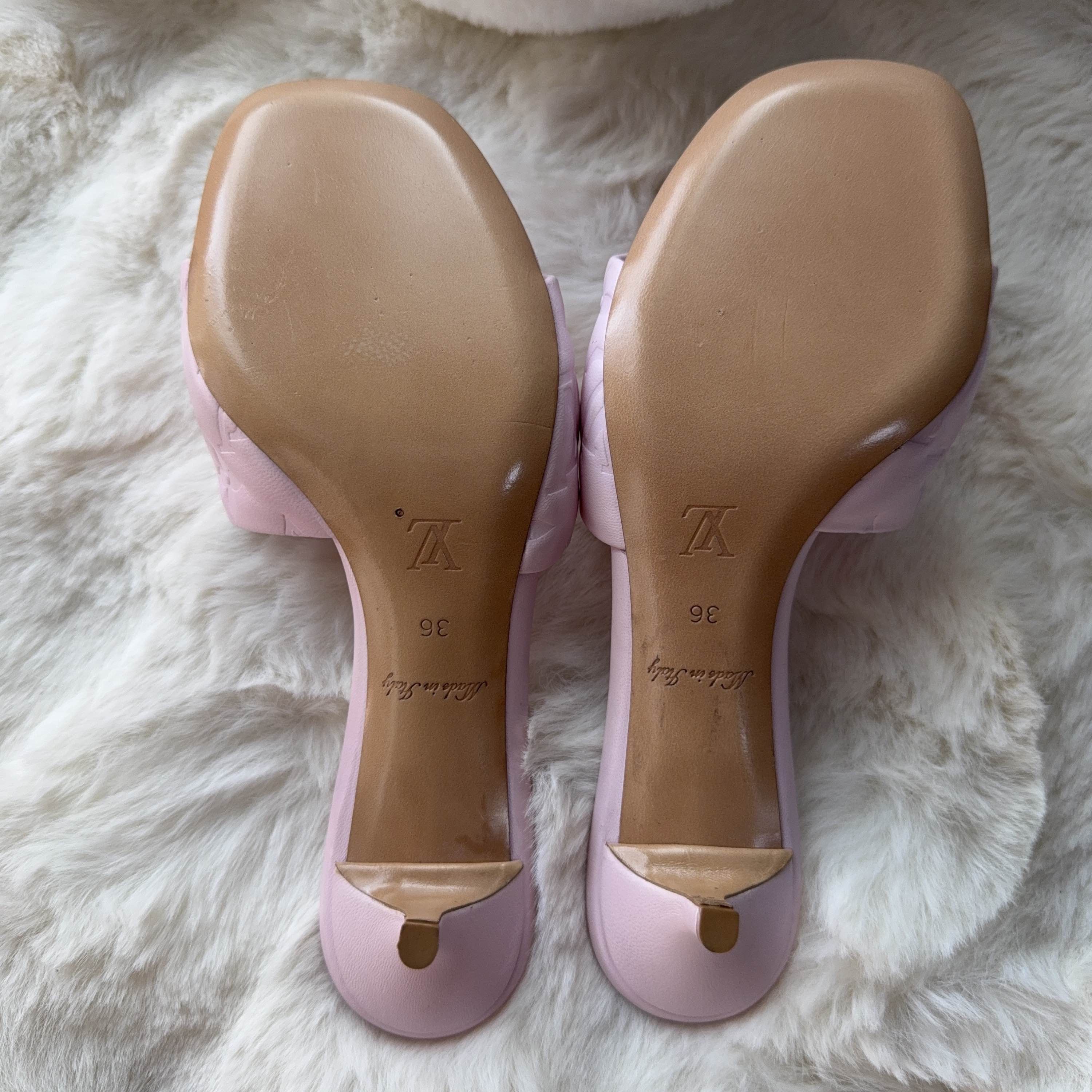 Louis Vuitton Louis Vuitton Pink Leather Revival Mules Size 36 Size US 6 / IT 36 - 4 Thumbnail
