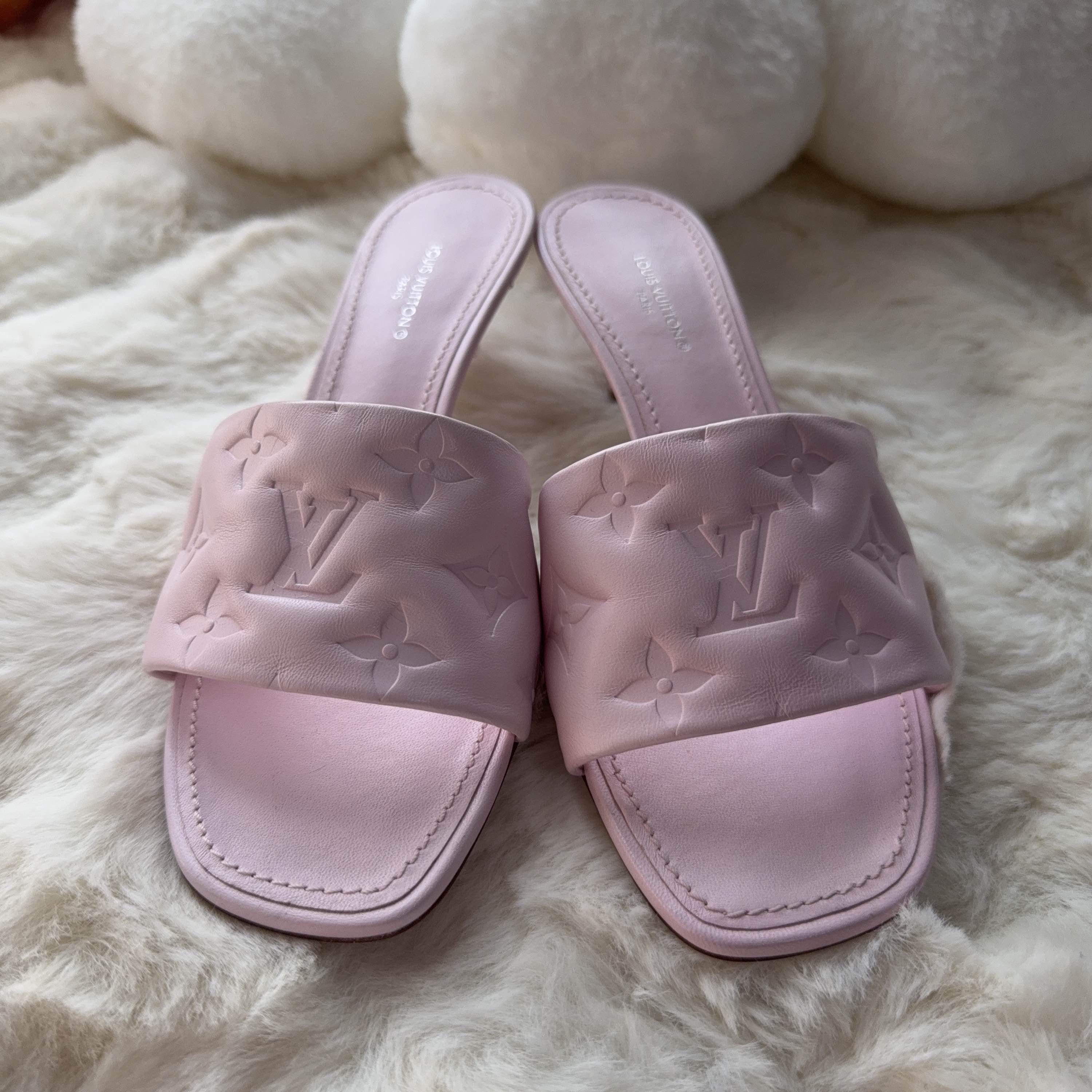 Louis Vuitton Louis Vuitton Pink Leather Revival Mules Size 36 Size US 6 / IT 36 - 2 Thumbnail
