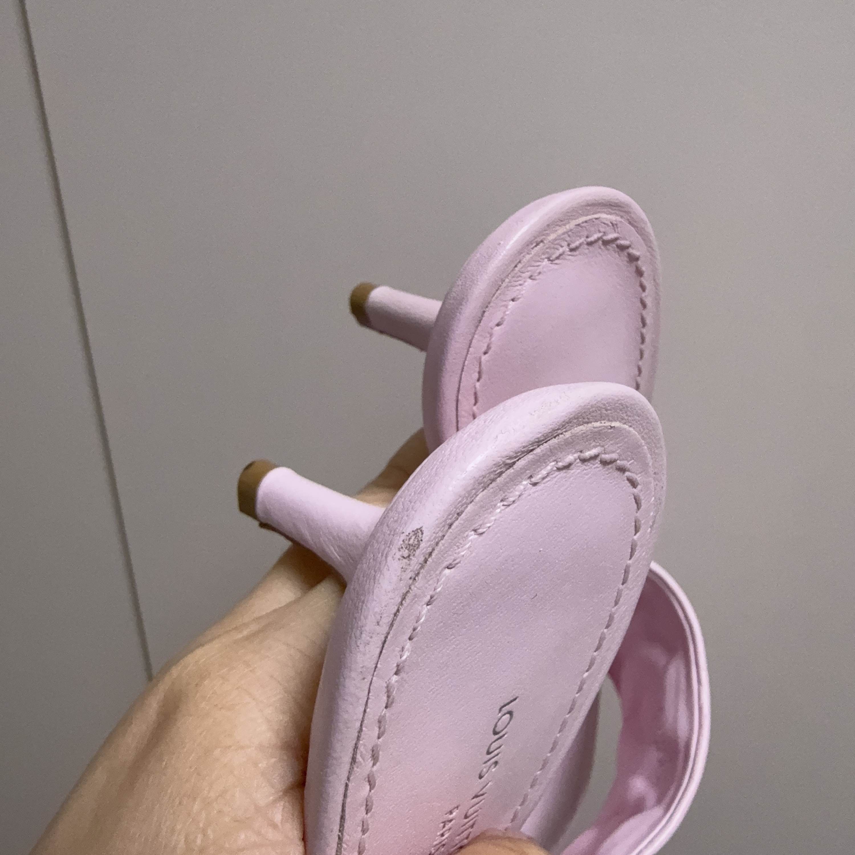 Louis Vuitton Louis Vuitton Pink Leather Revival Mules Size 36 Size US 6 / IT 36 - 7 Thumbnail