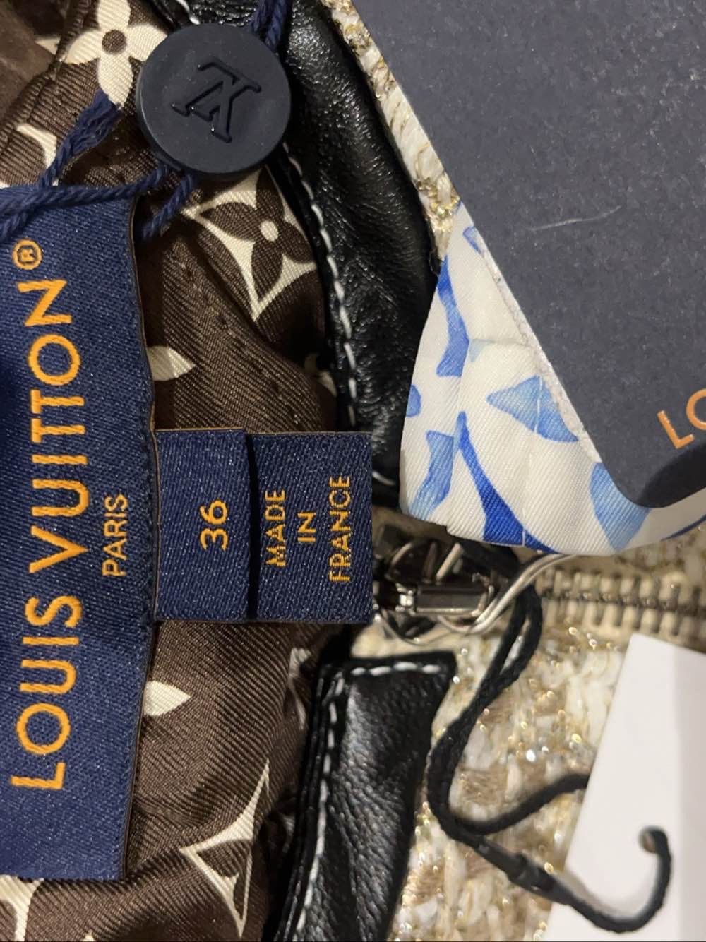 Louis Vuitton Louis Vuitton Tweed Zip Up Jacket Size 36 Size XS / US 0-2 / IT 36-38 - 3 Thumbnail