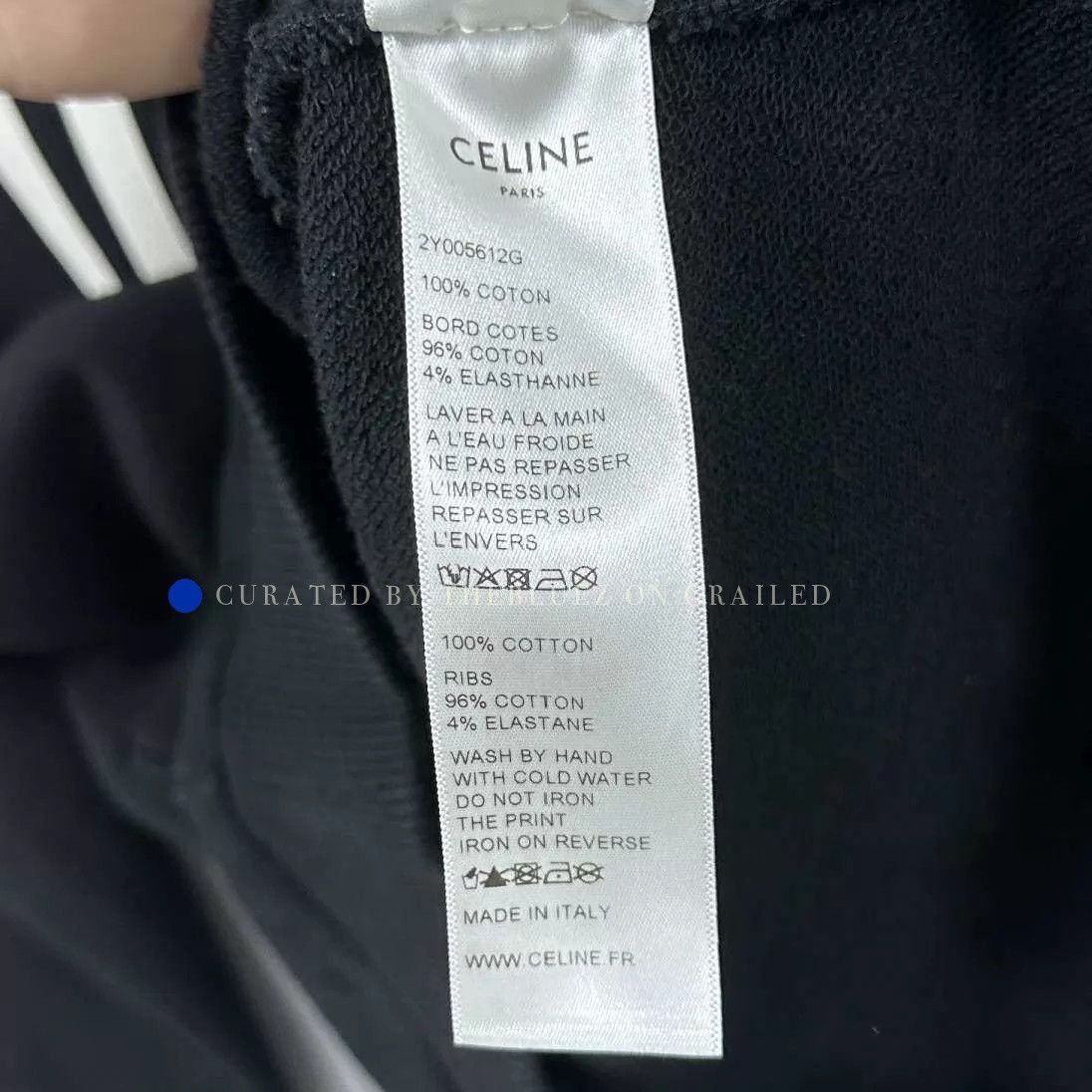 Celine Black Hoodie with White Square Graphic Size US S / EU 44-46 / 1 - 5 Thumbnail