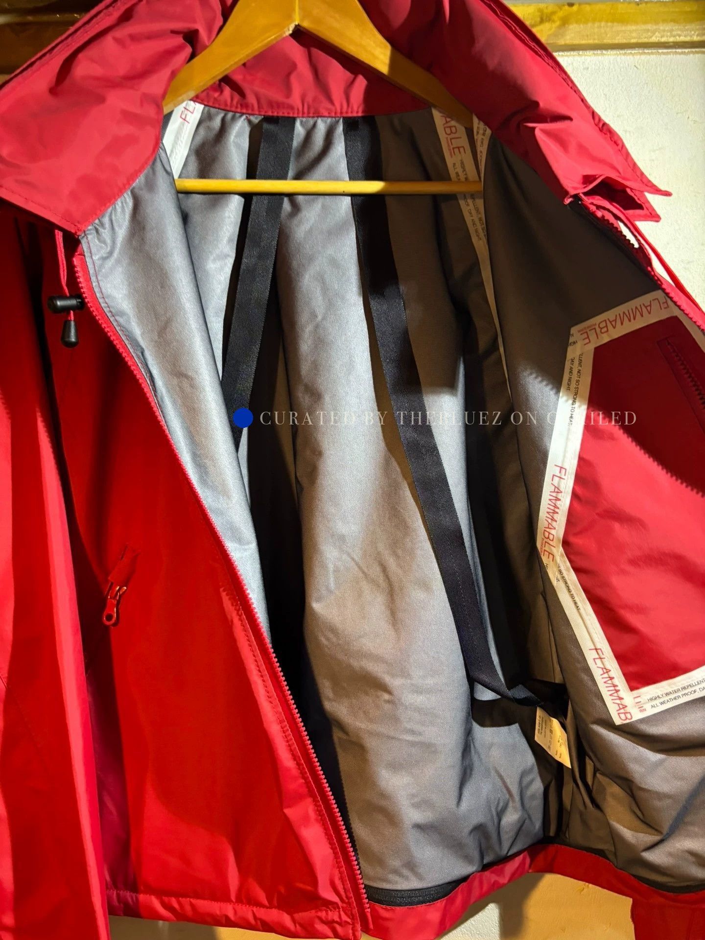 PHINGERIN Red High Collar Zip-Up Light Jacket Size US L / EU 52-54 / 3 - 6 Thumbnail