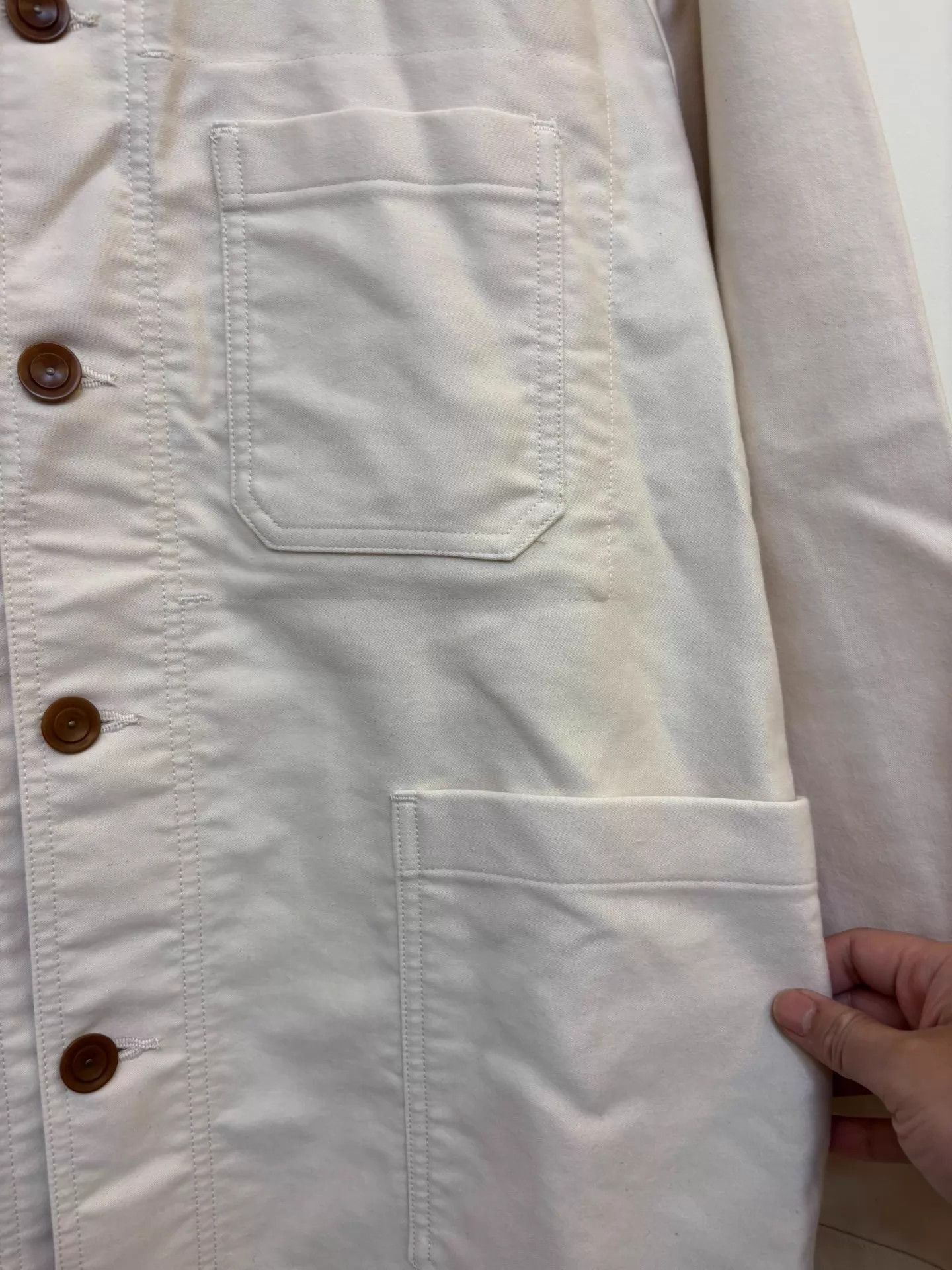 Nanamica Beige Button-Front Light Jacket Size US L / EU 52-54 / 3 - 5 Thumbnail