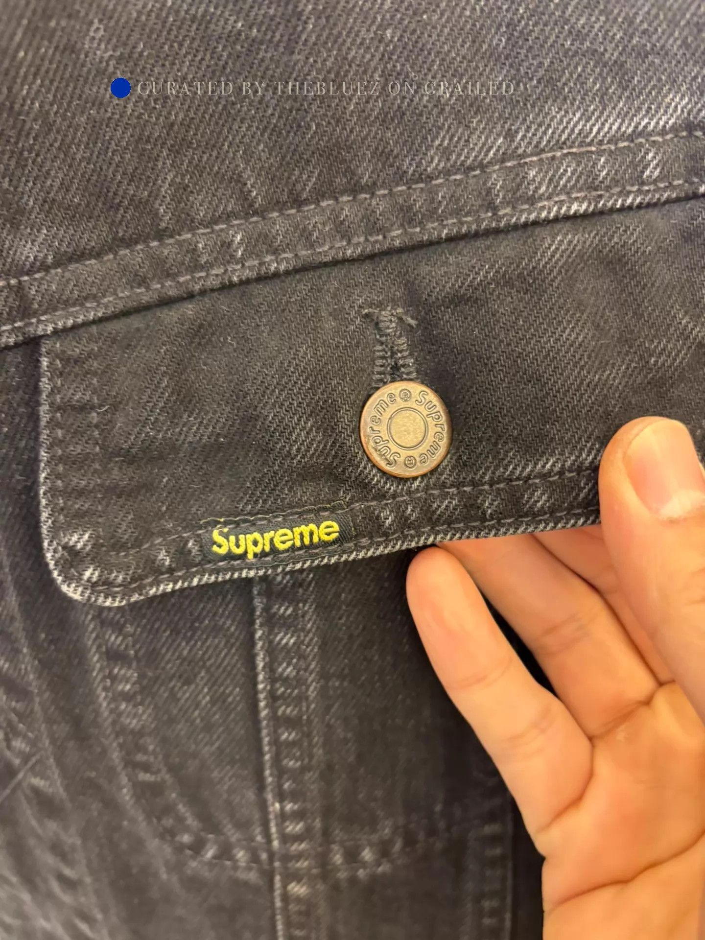Supreme Black Denim Jacket - Size L Size US L / EU 52-54 / 3 - 5 Thumbnail