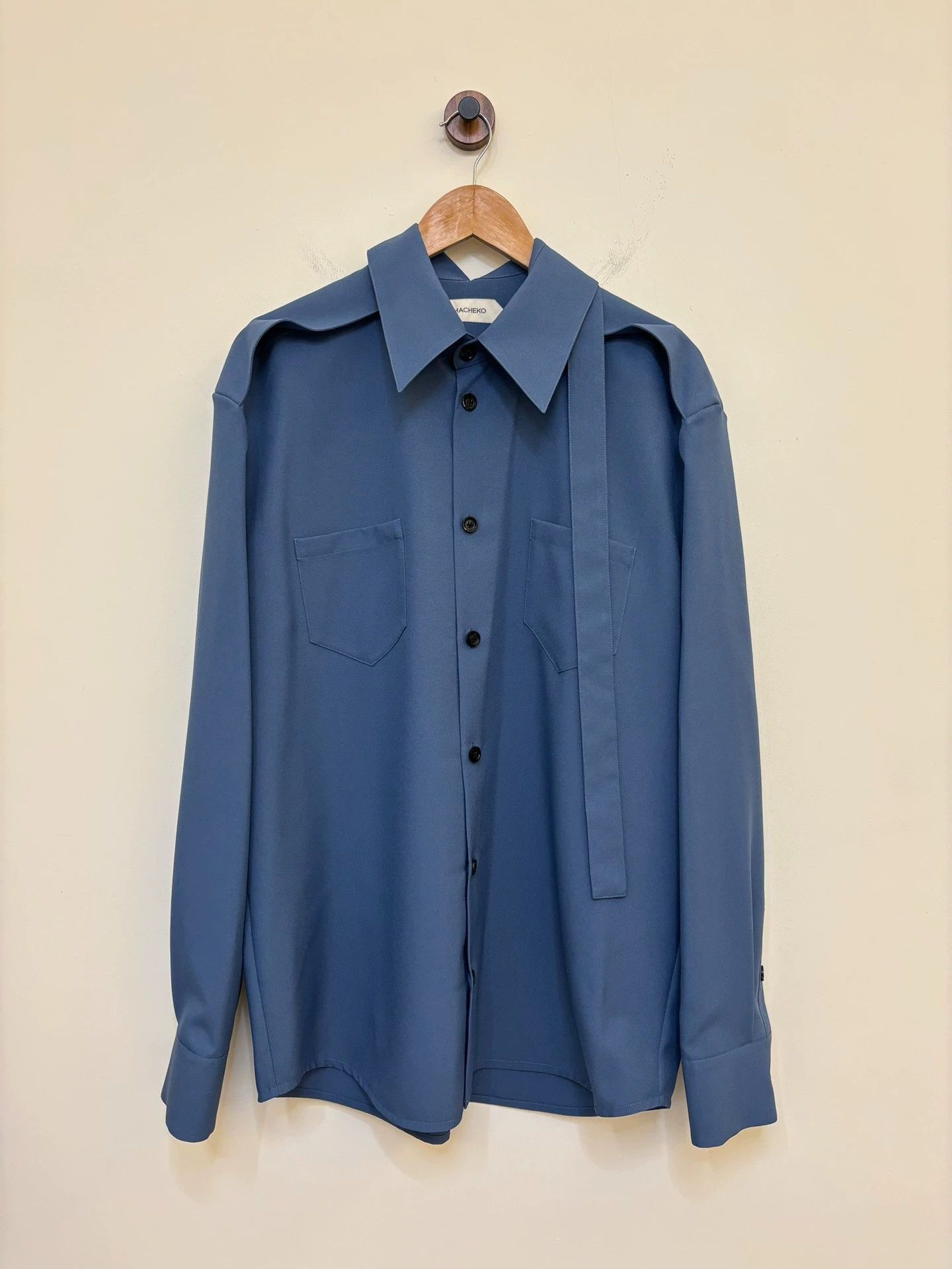 Namacheko Blue Long-Sleeve Shirt with Layered Design - Size M Size US M / EU 48-50 / 2 - 2 Thumbnail