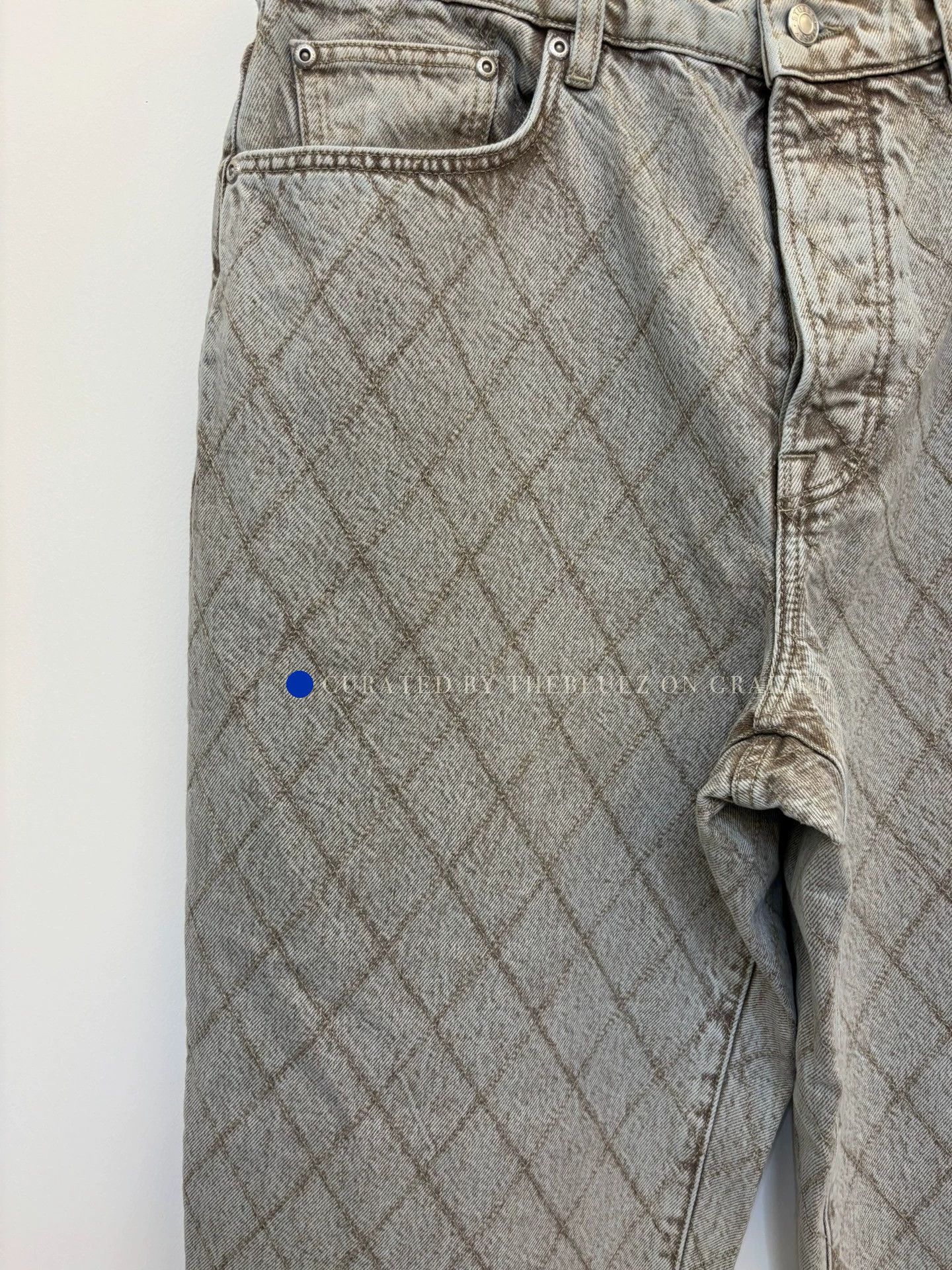 Stussy Blue Diamond Pattern Denim Jeans Size 32 Size US 32 / EU 48 - 3 Thumbnail