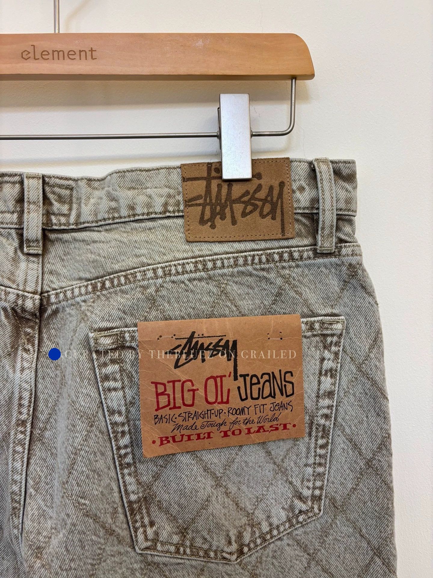 Stussy Blue Diamond Pattern Denim Jeans Size 32 Size US 32 / EU 48 - 6 Thumbnail
