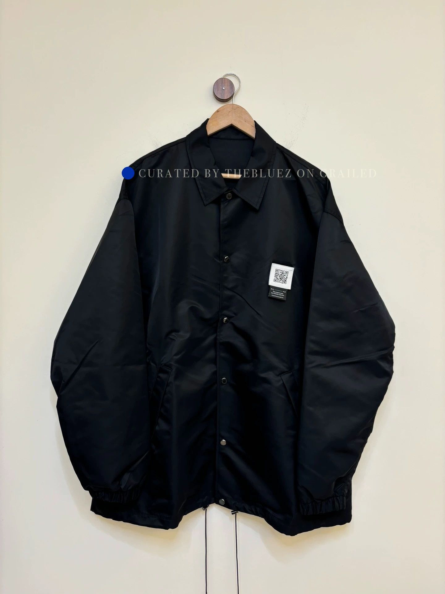 Fumito Ganryu Black Shirt-Style Jacket with Label, Size L Size US L / EU 52-54 / 3 - 2 Thumbnail