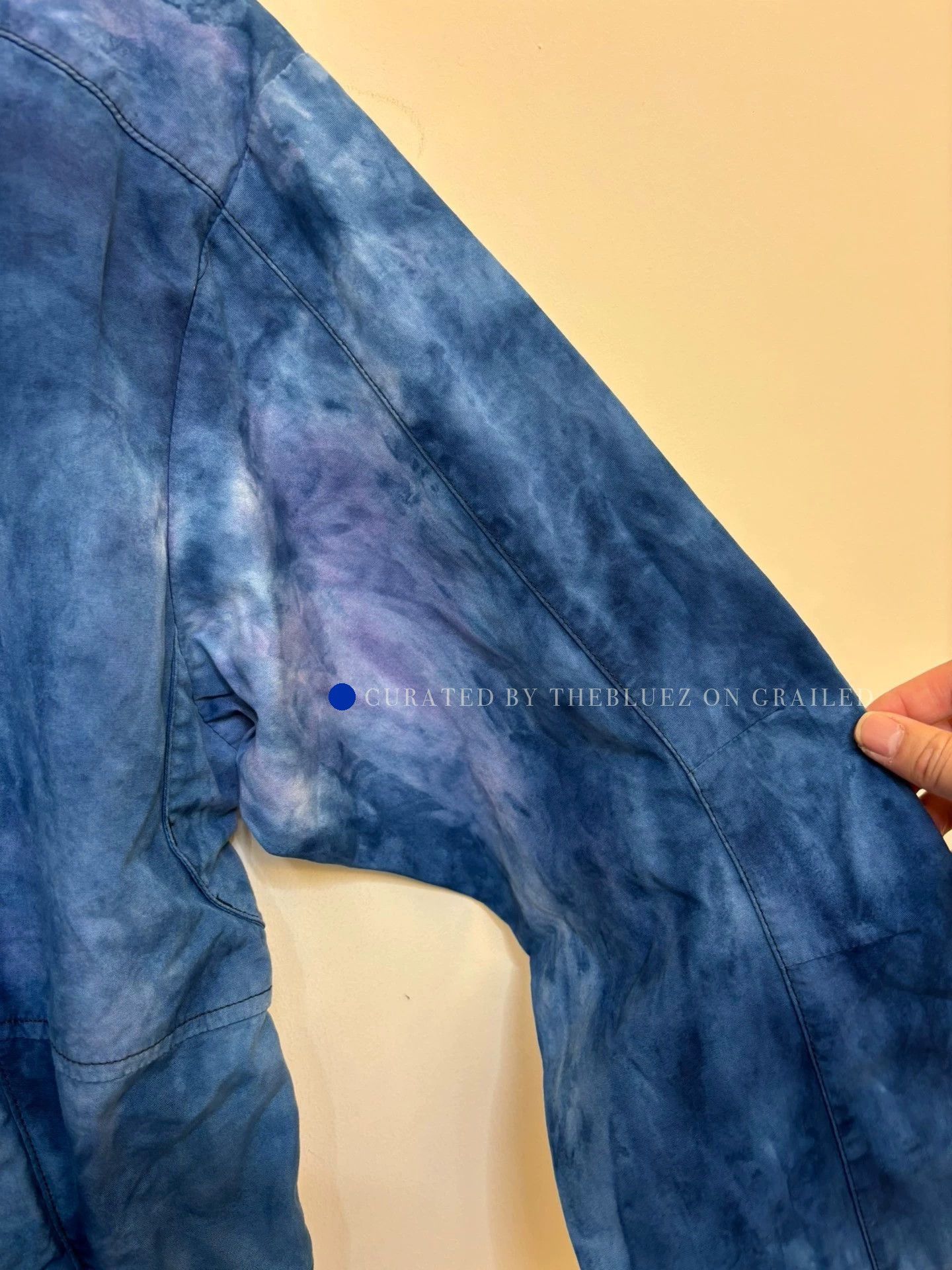 J.S. Homestead Blue Tie-Dye Zip-Front Light Jacket Size US M / EU 48-50 / 2 - 7 Thumbnail