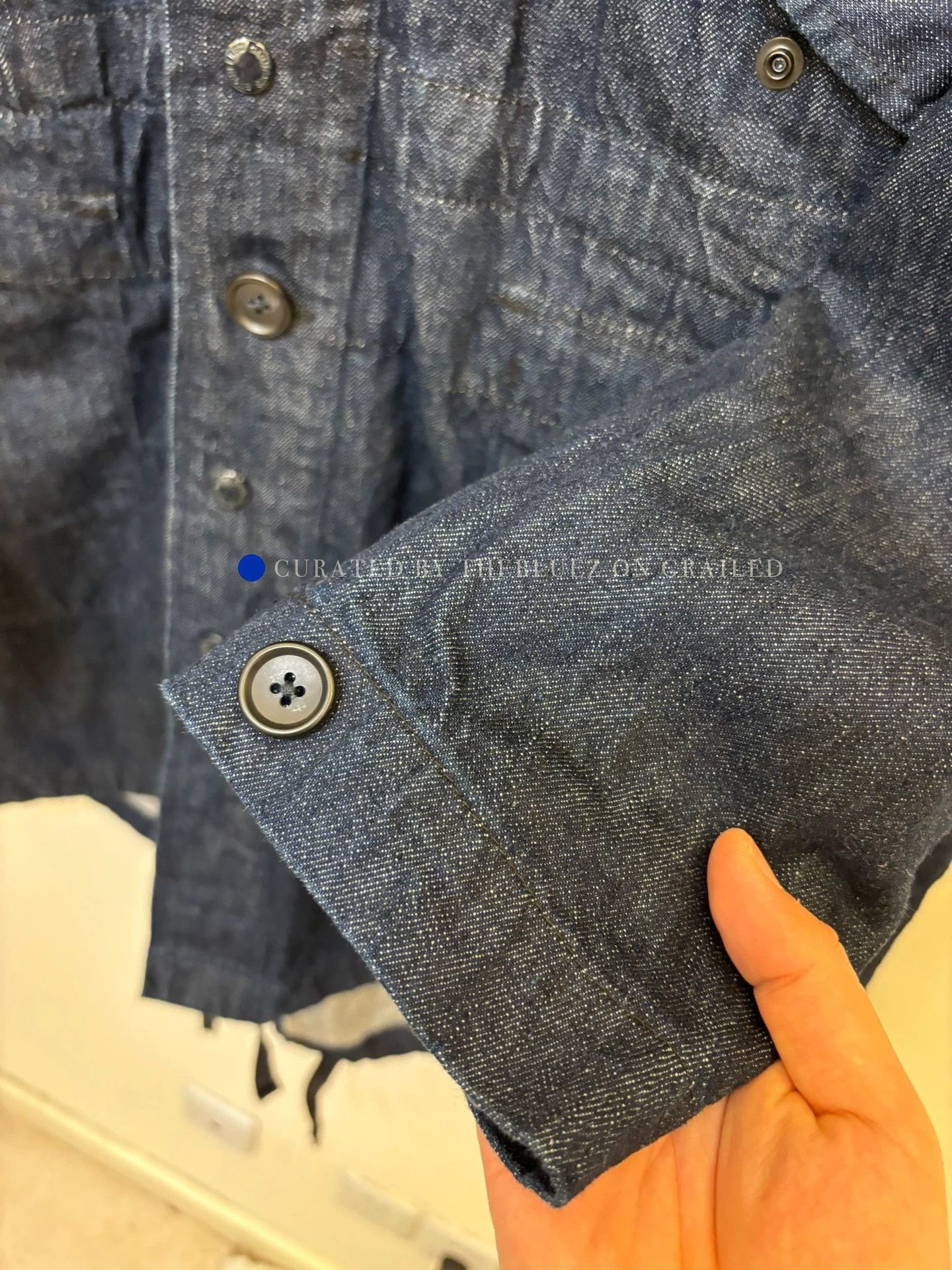 Engineered Garments Blue Denim Hooded Jacket with Button Front Size US M / EU 48-50 / 2 - 6 Thumbnail