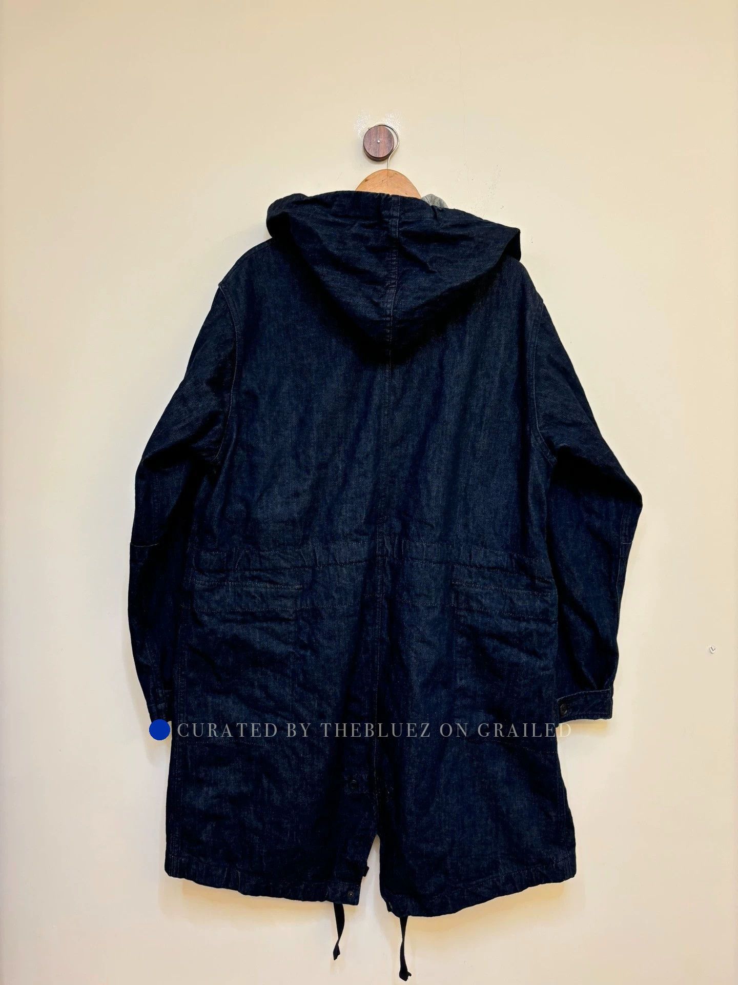 Engineered Garments Blue Denim Hooded Jacket with Button Front Size US M / EU 48-50 / 2 - 8 Thumbnail