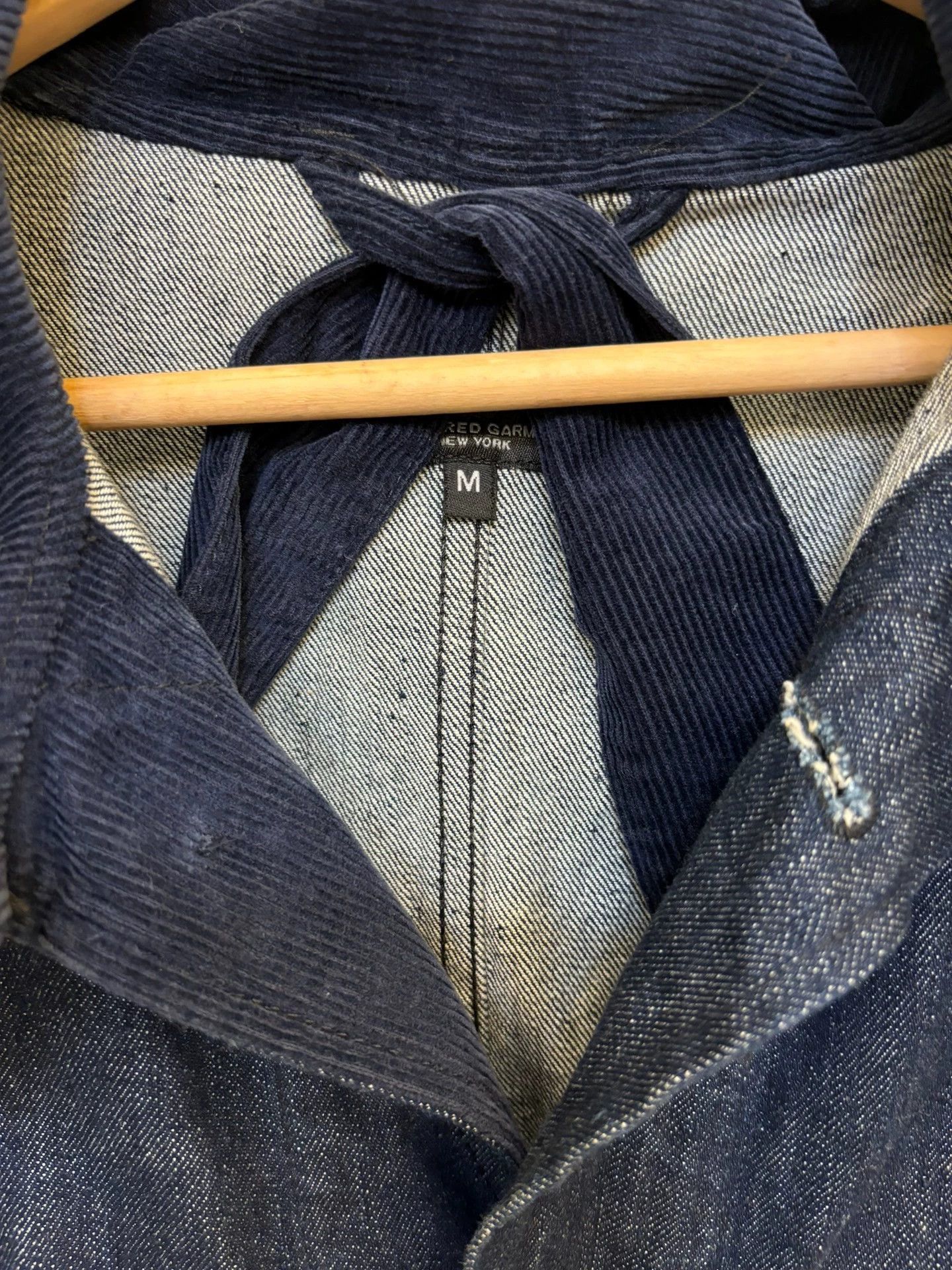 Engineered Garments Blue Denim Hooded Jacket with Button Front Size US M / EU 48-50 / 2 - 2 Thumbnail