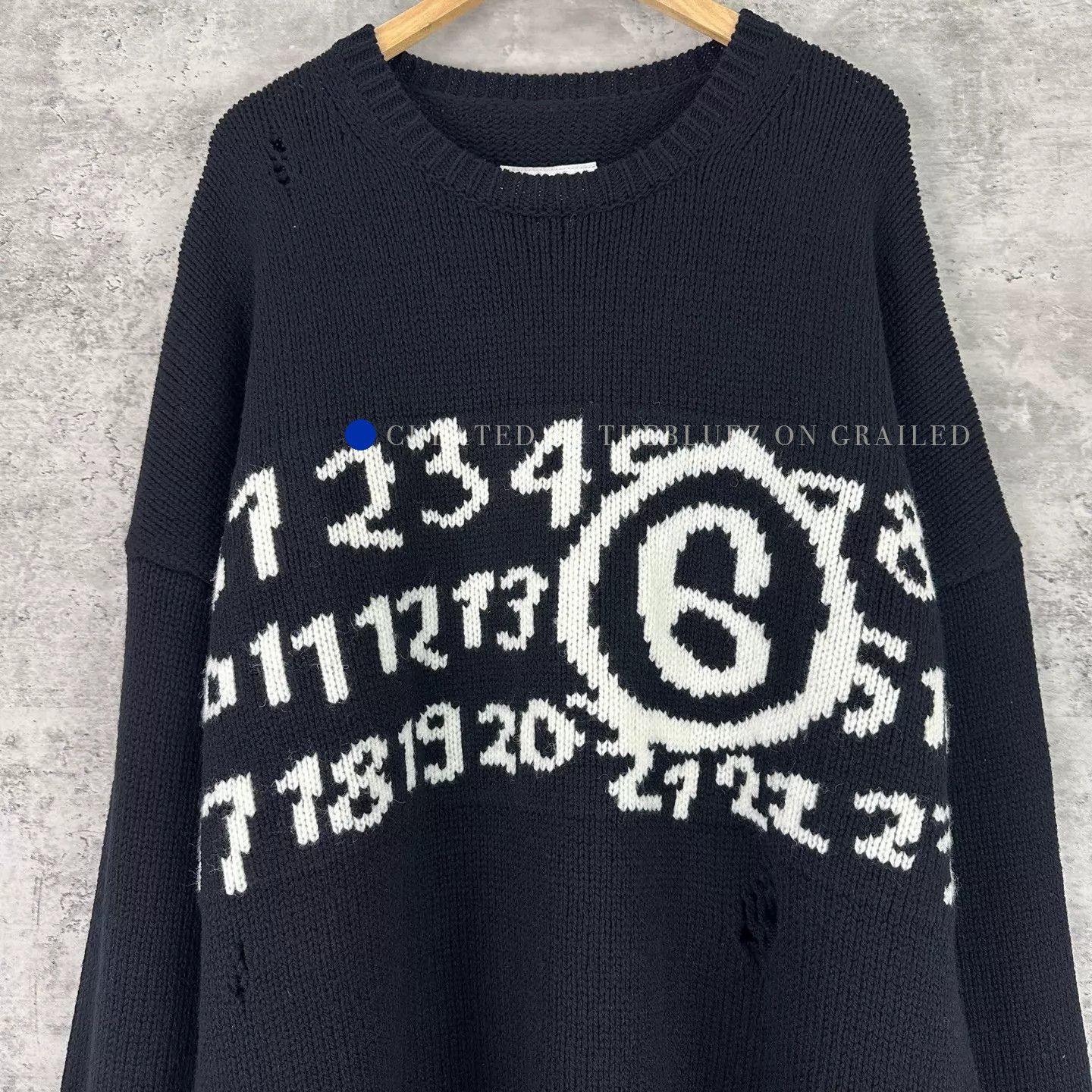 MM6 Black Number Graphic Oversized Sweater Size US M / EU 48-50 / 2 - 4 Thumbnail