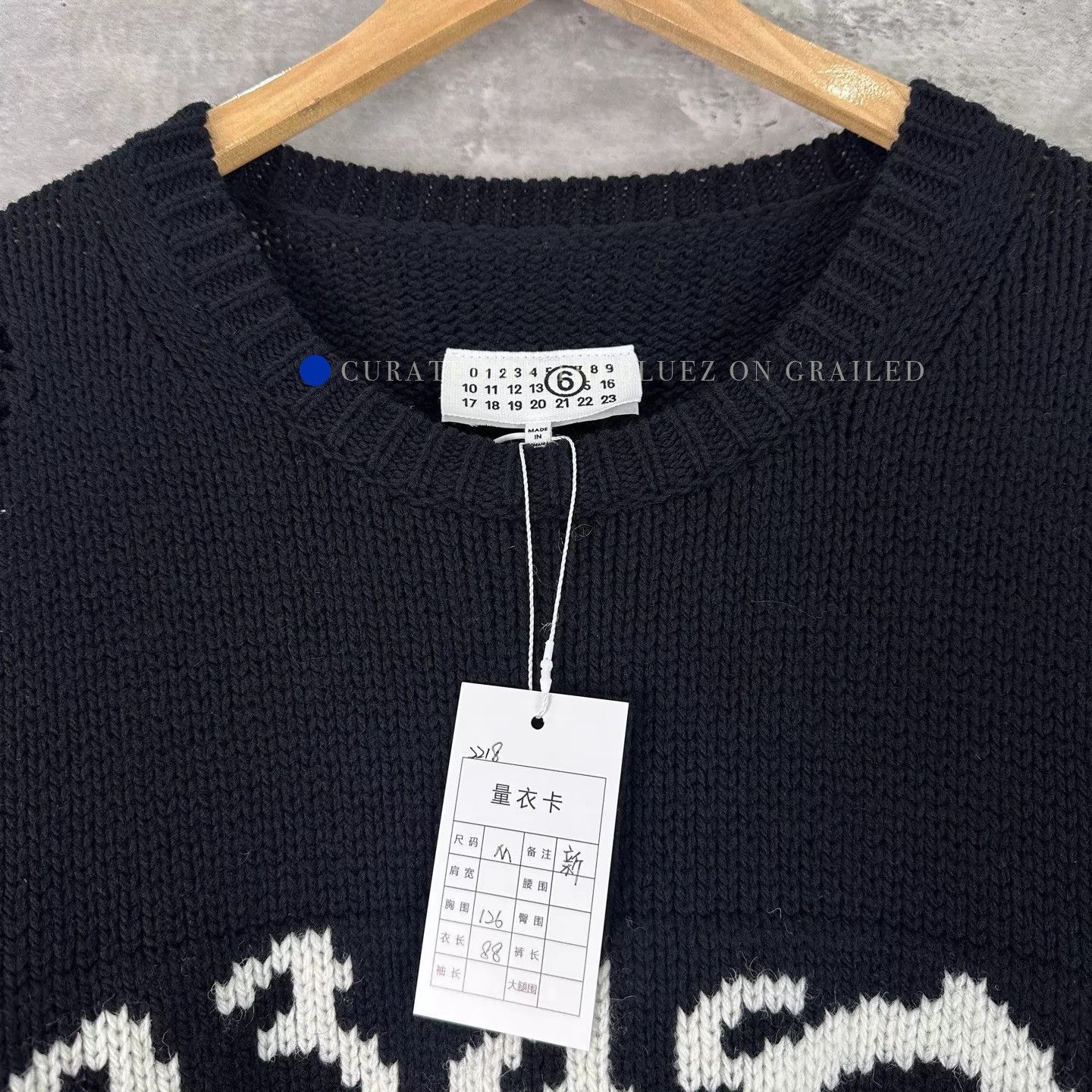 MM6 Black Number Graphic Oversized Sweater Size US M / EU 48-50 / 2 - 3 Thumbnail
