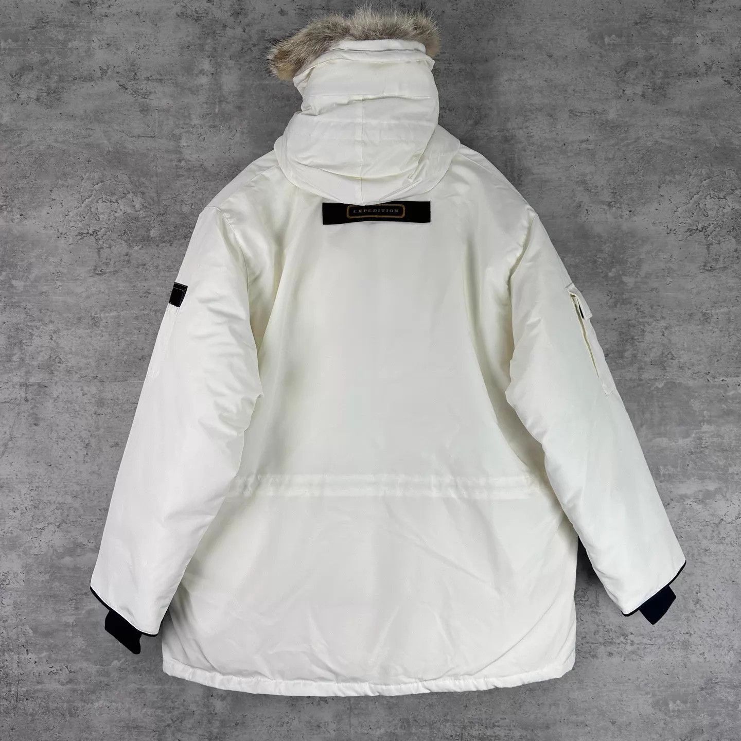 Canada Goose White Heavy Winter Coat with Fur Trimmed Hood - XXL Size US XXL / EU 58 / 5 - 2 Thumbnail