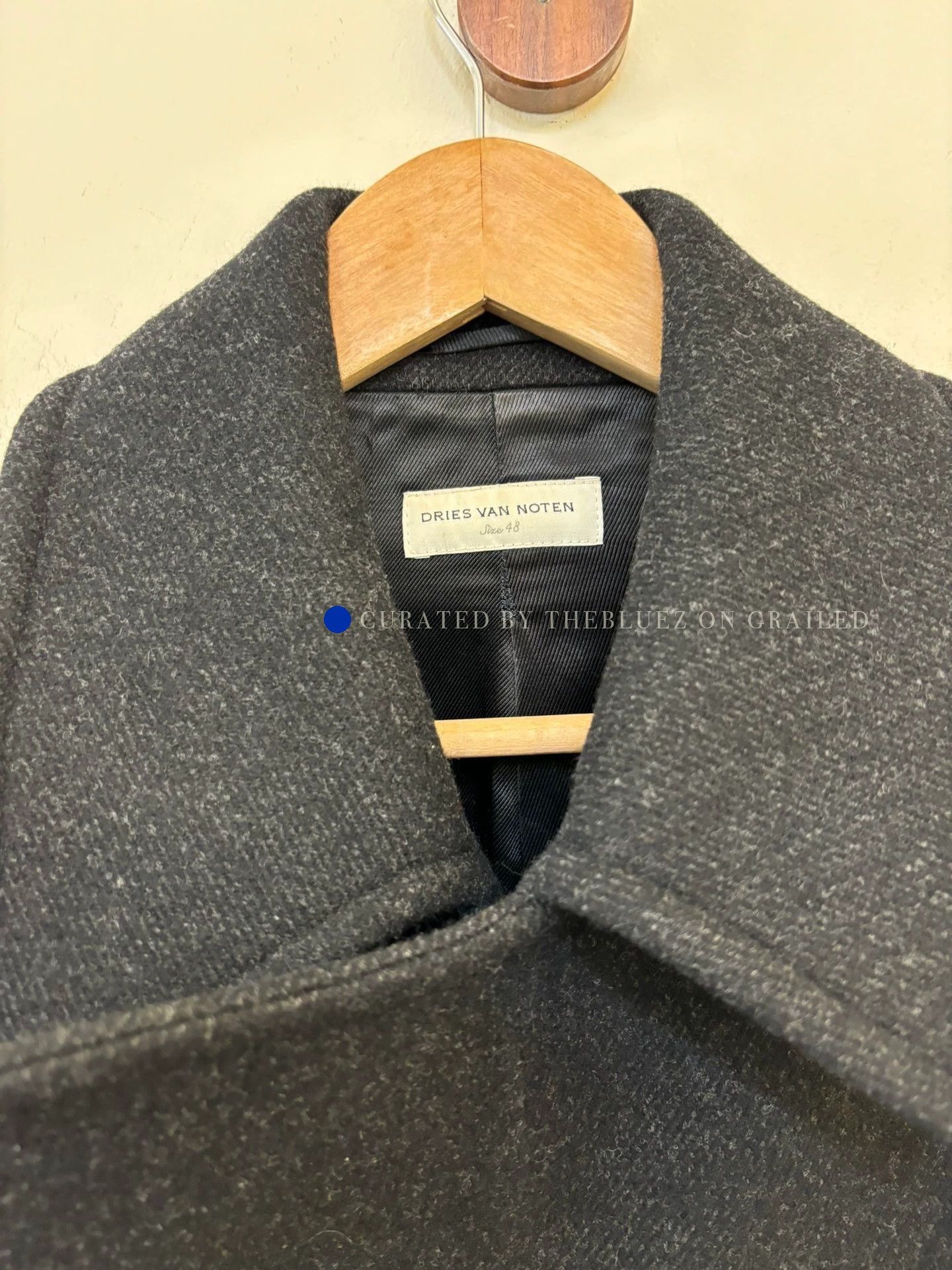 Dries Van Noten Black Double-Breasted Wool Blend Coat Size US M / EU 48-50 / 2 - 2 Thumbnail