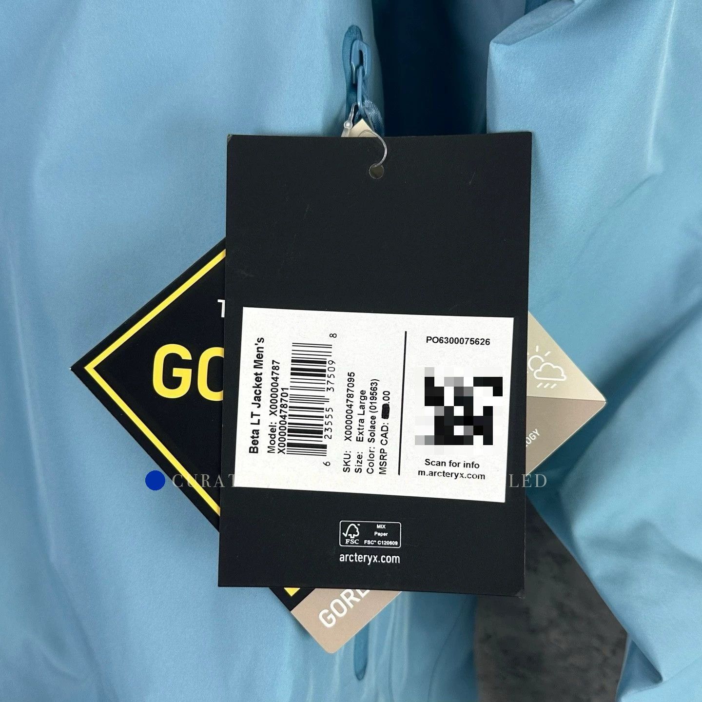 Arc'teryx Blue XL Hooded Raincoat Size US XL / EU 56 / 4 - 6 Thumbnail