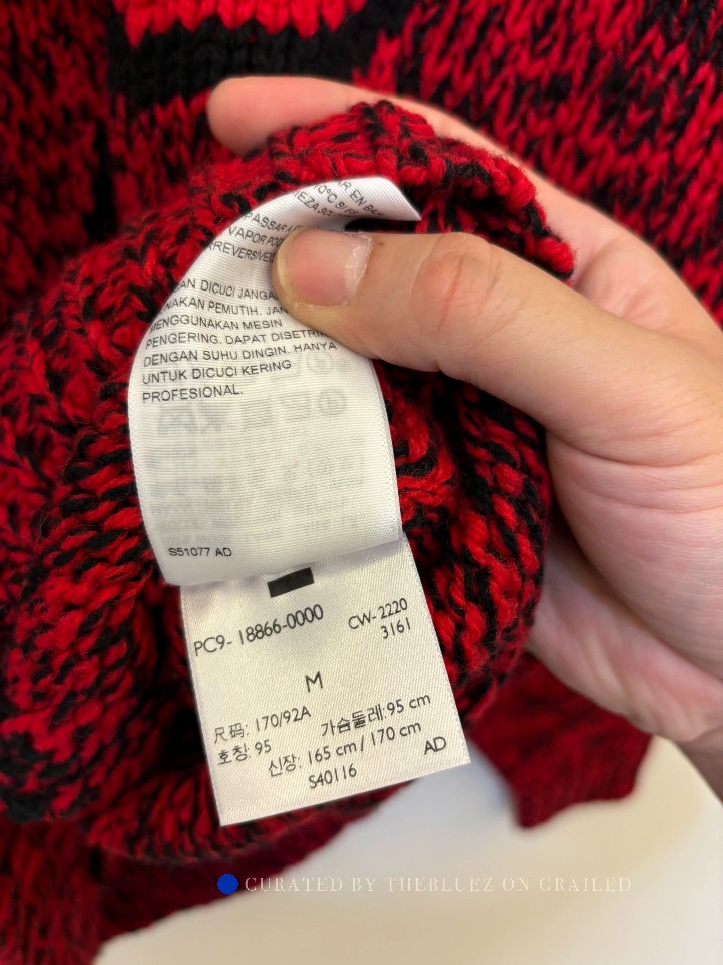Levi's Red Textured Knit Sweater, Size M Size US M / EU 48-50 / 2 - 4 Thumbnail