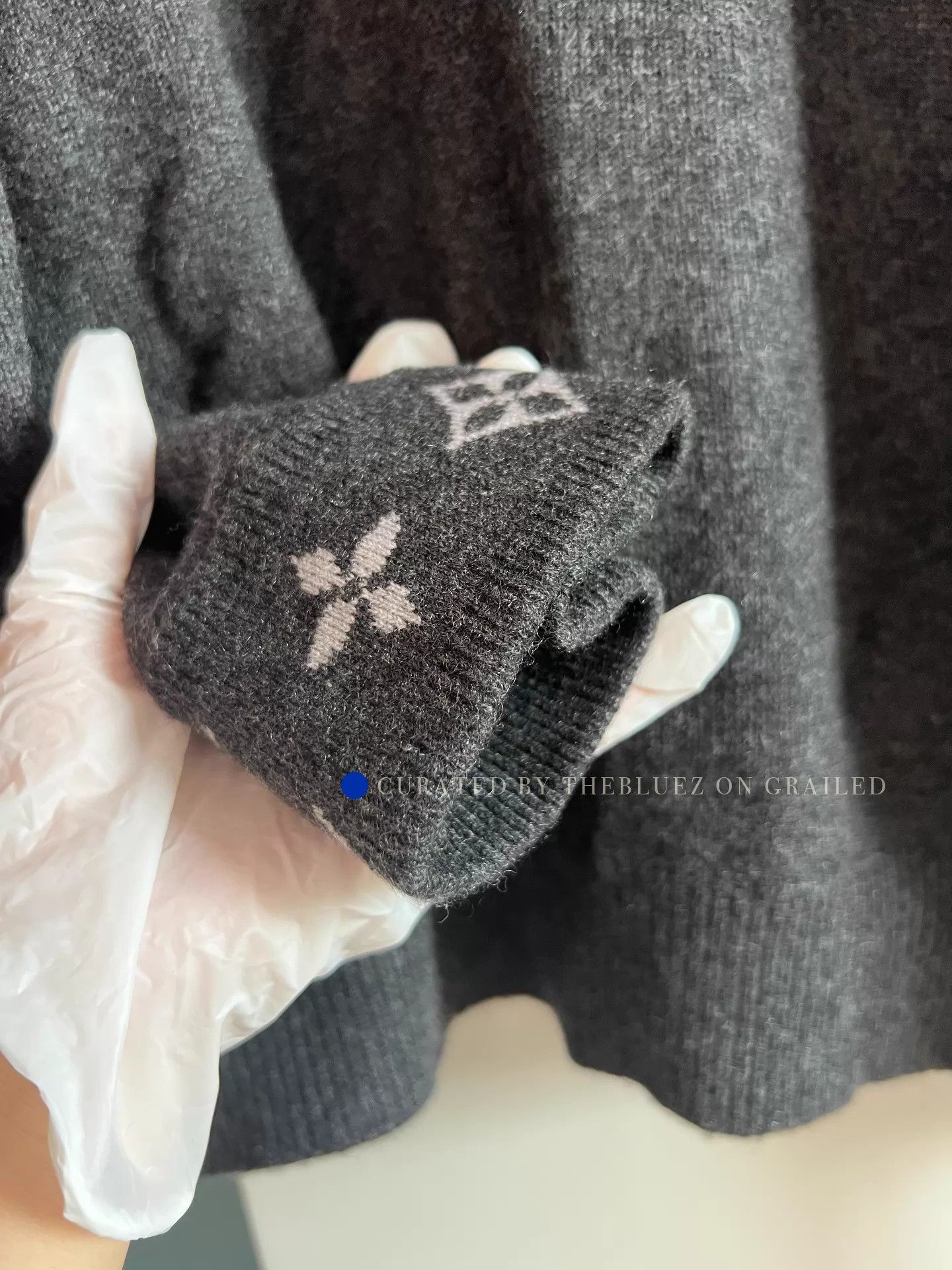 Louis Vuitton Gray Long Sleeve Knit Sweater XXL Size US XXL / EU 58 / 5 - 4 Thumbnail
