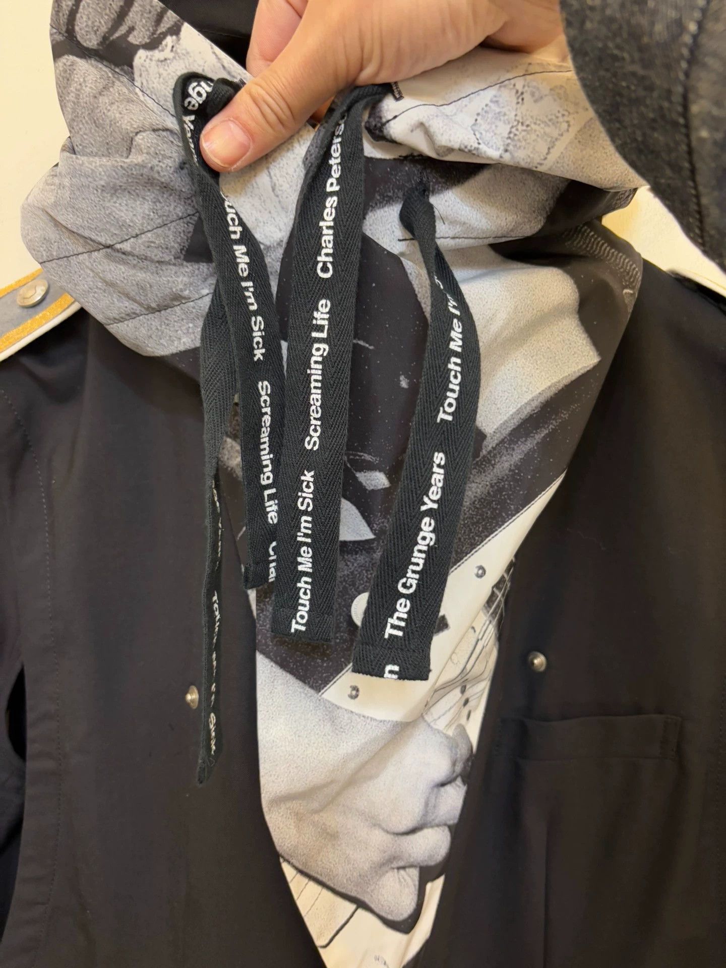 Takahiromiyashita The Soloist. Black Hooded Jacket with Sleeve Text Print Size US M / EU 48-50 / 2 - 3 Thumbnail