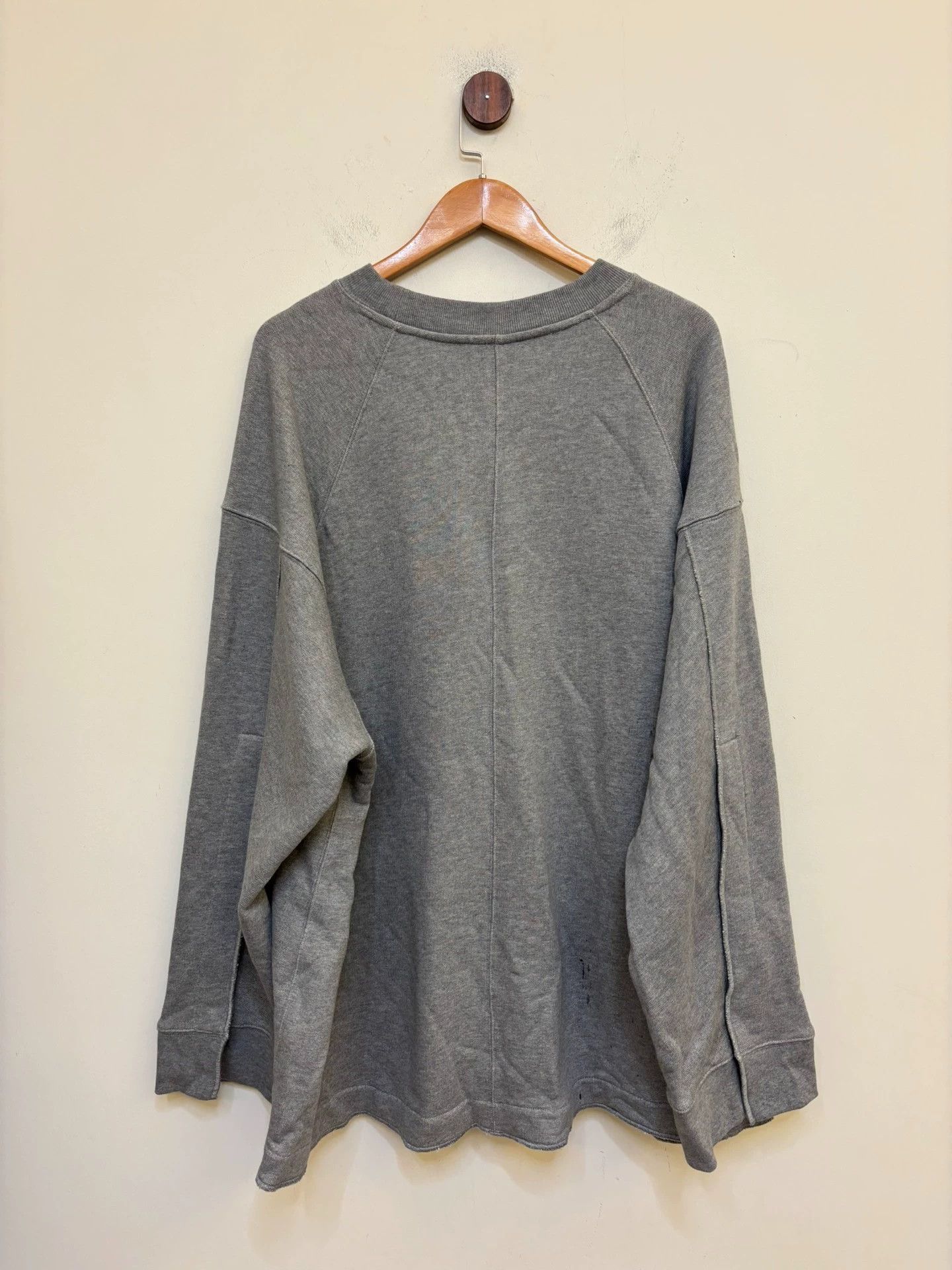 Dries Van Noten Gray Oversized Long Sleeve Sweatshirt - Size L Size US L / EU 52-54 / 3 - 8 Thumbnail
