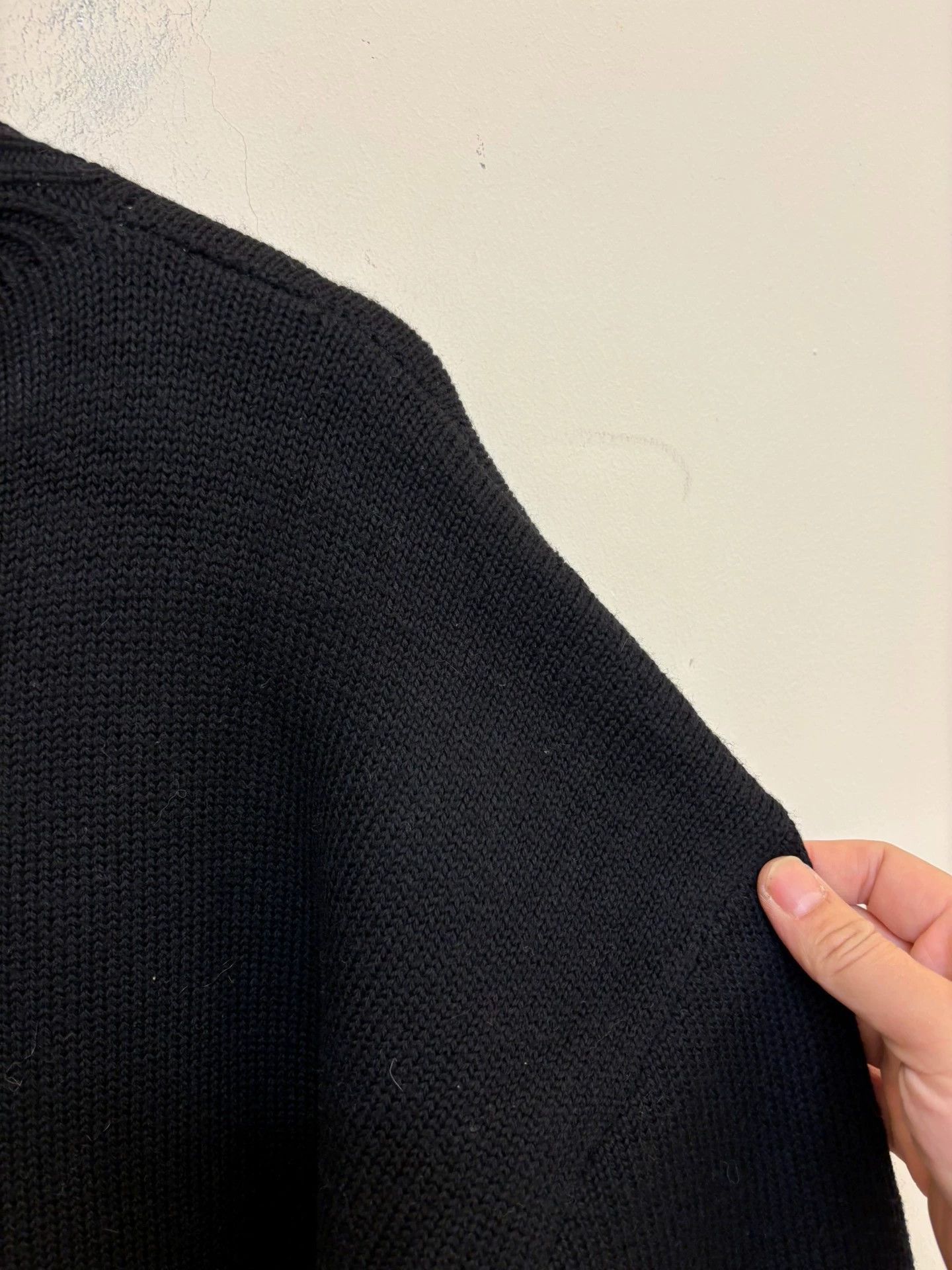 Raf Simons Black Knit Sweater with Red Stitch Detail Size US M / EU 48-50 / 2 - 4 Thumbnail
