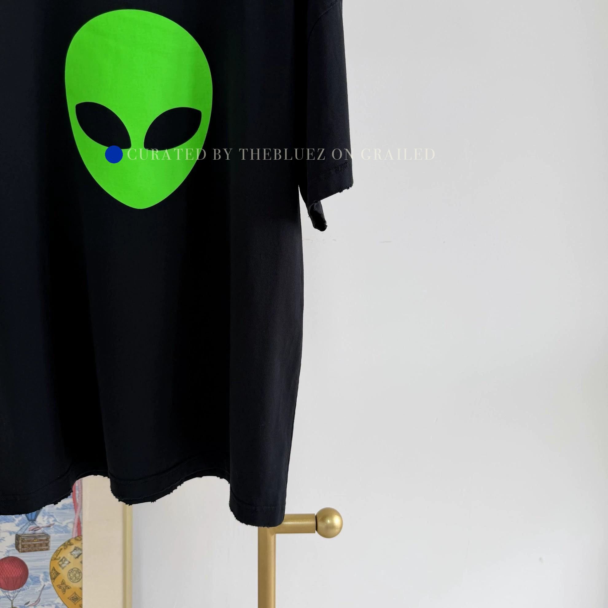Balenciaga Black Short Sleeve Alien Graphic T-Shirt Size US M / EU 48-50 / 2 - 5 Thumbnail