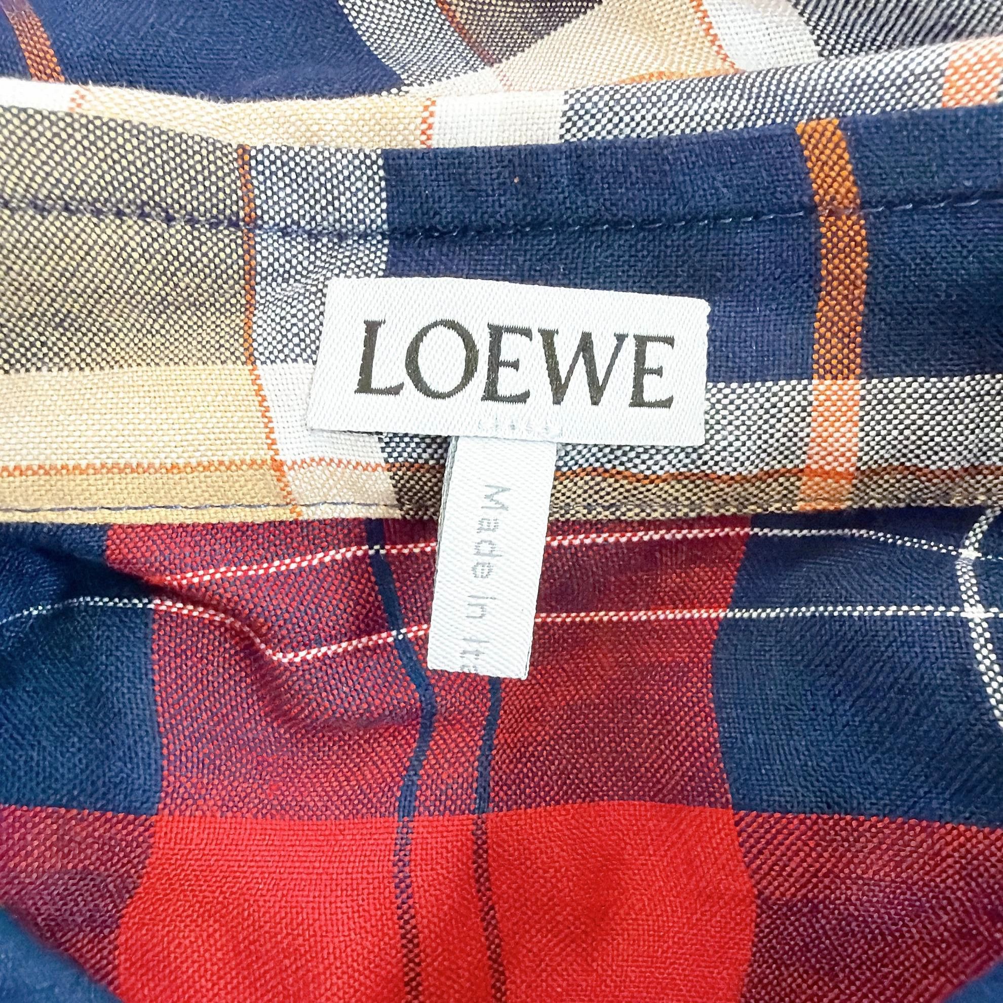 Loewe Multi Plaid Long Sleeve Button-Up Shirt Size US L / EU 52-54 / 3 - 6 Thumbnail