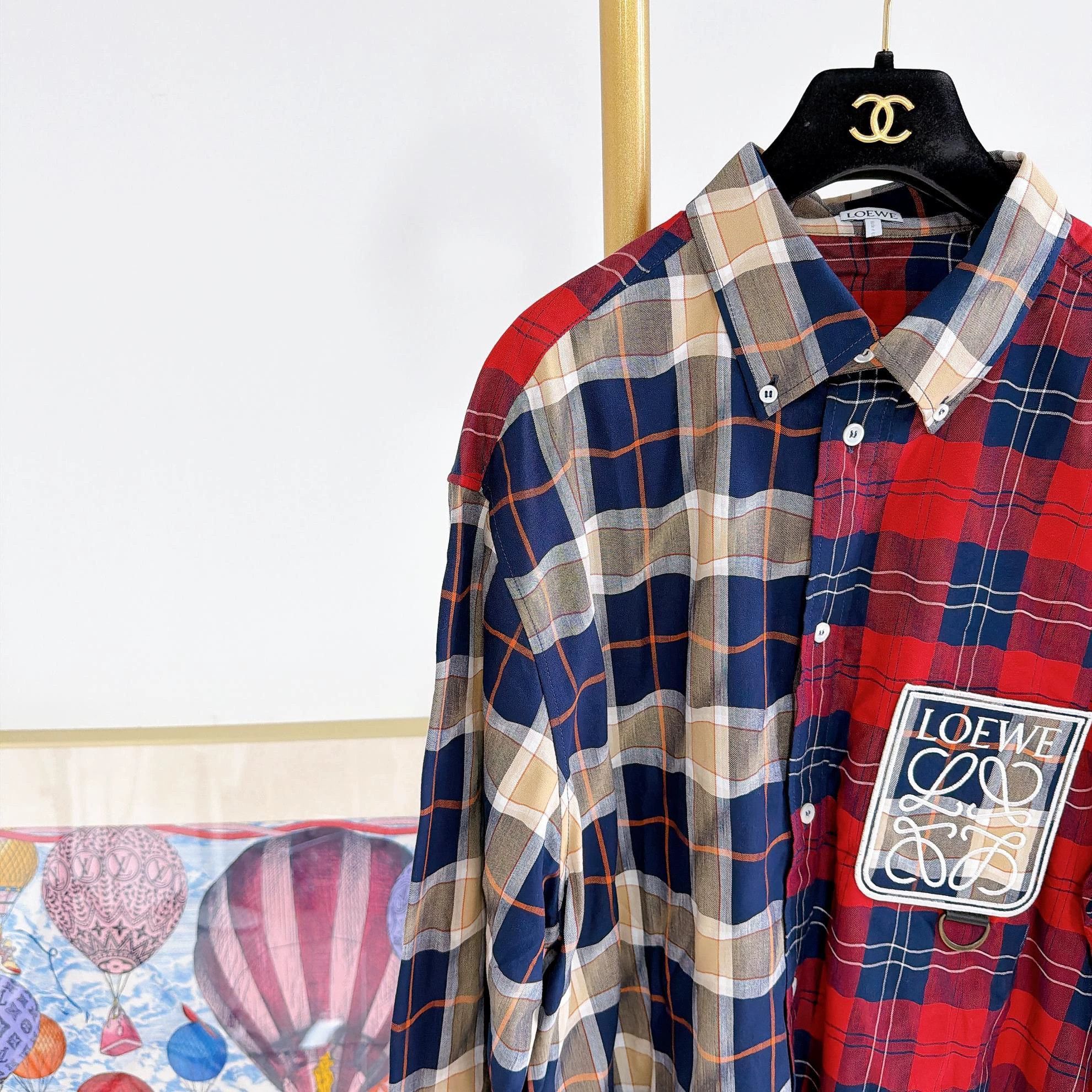Loewe Multi Plaid Long Sleeve Button-Up Shirt Size US L / EU 52-54 / 3 - 3 Thumbnail
