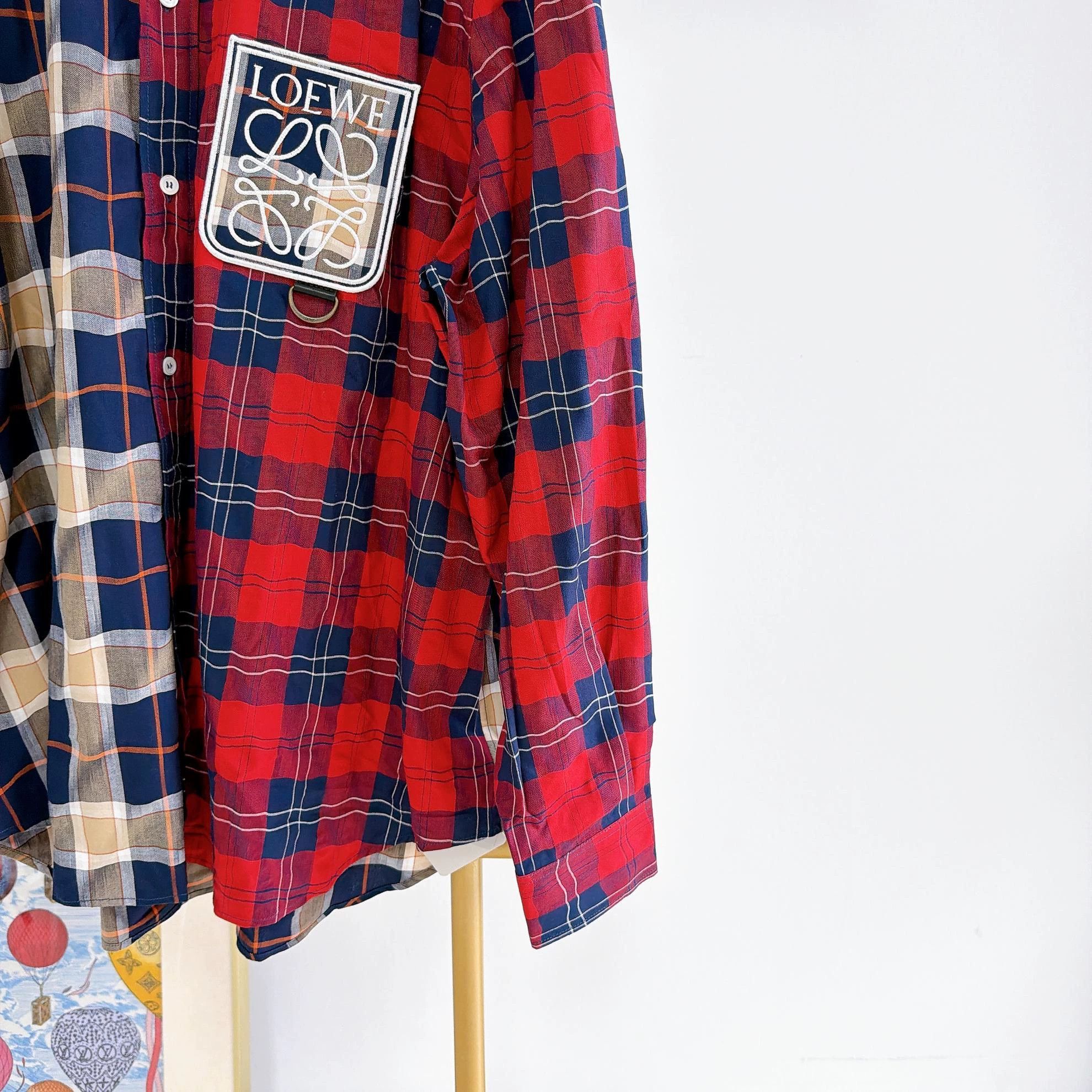 Loewe Multi Plaid Long Sleeve Button-Up Shirt Size US L / EU 52-54 / 3 - 4 Thumbnail