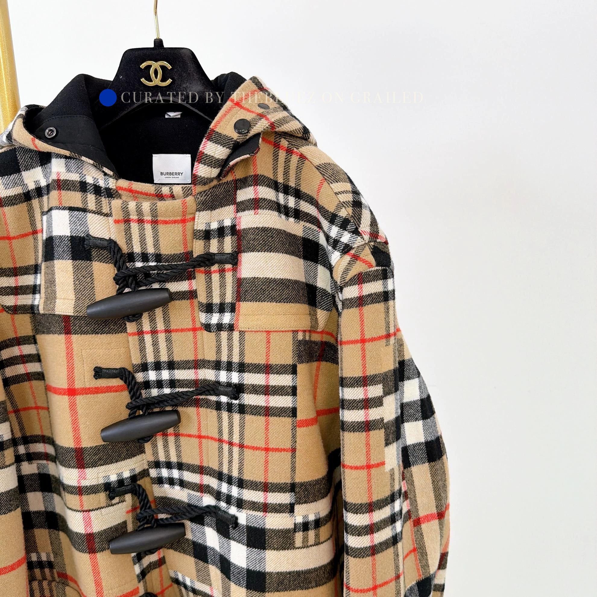 Burberry Plaid Toggle-Closure Hooded Coat Size US M / EU 48-50 / 2 - 4 Thumbnail