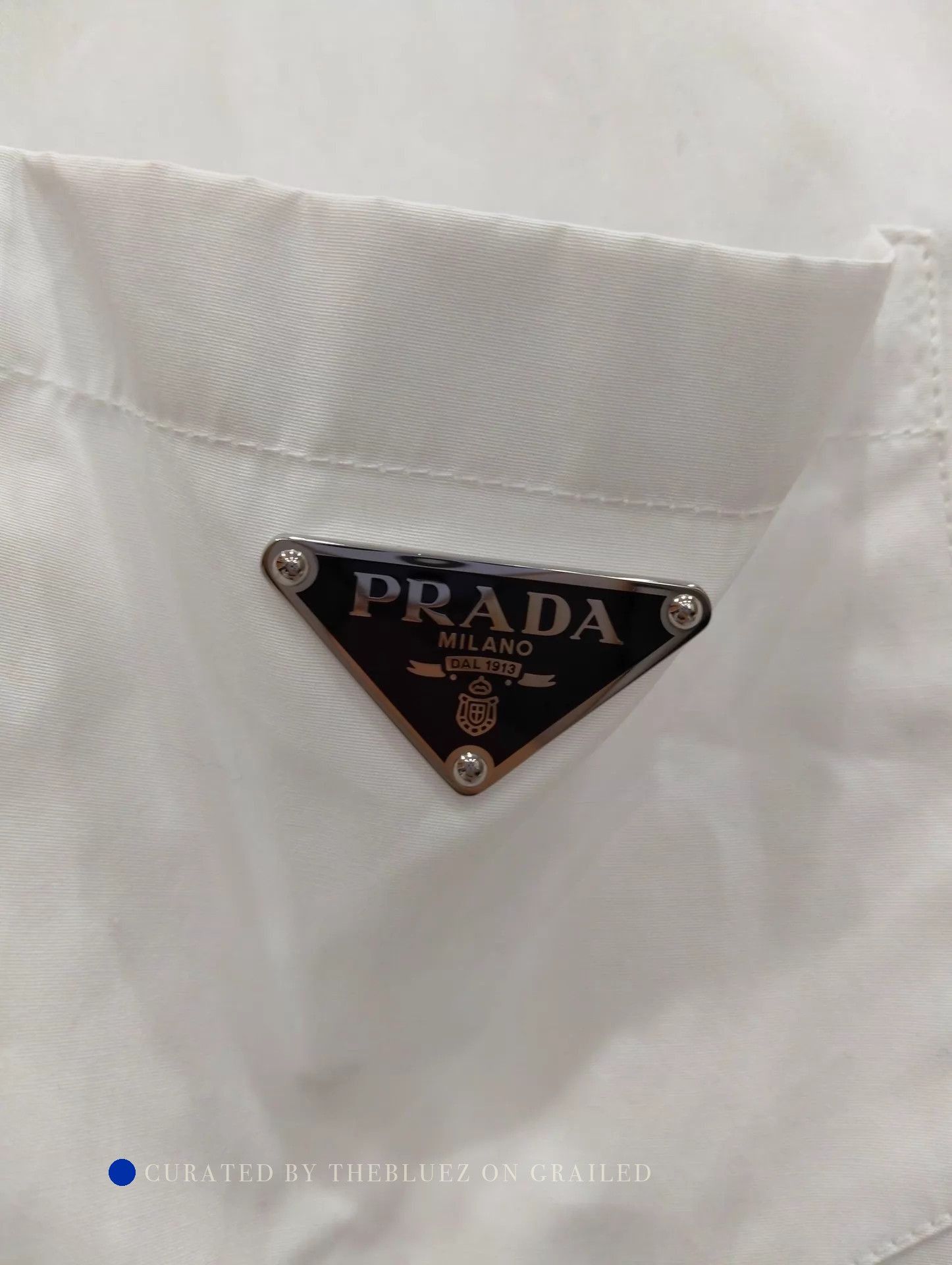 Prada White Long-Sleeve Button-Up Shirt Size US S / EU 44-46 / 1 - 3 Thumbnail