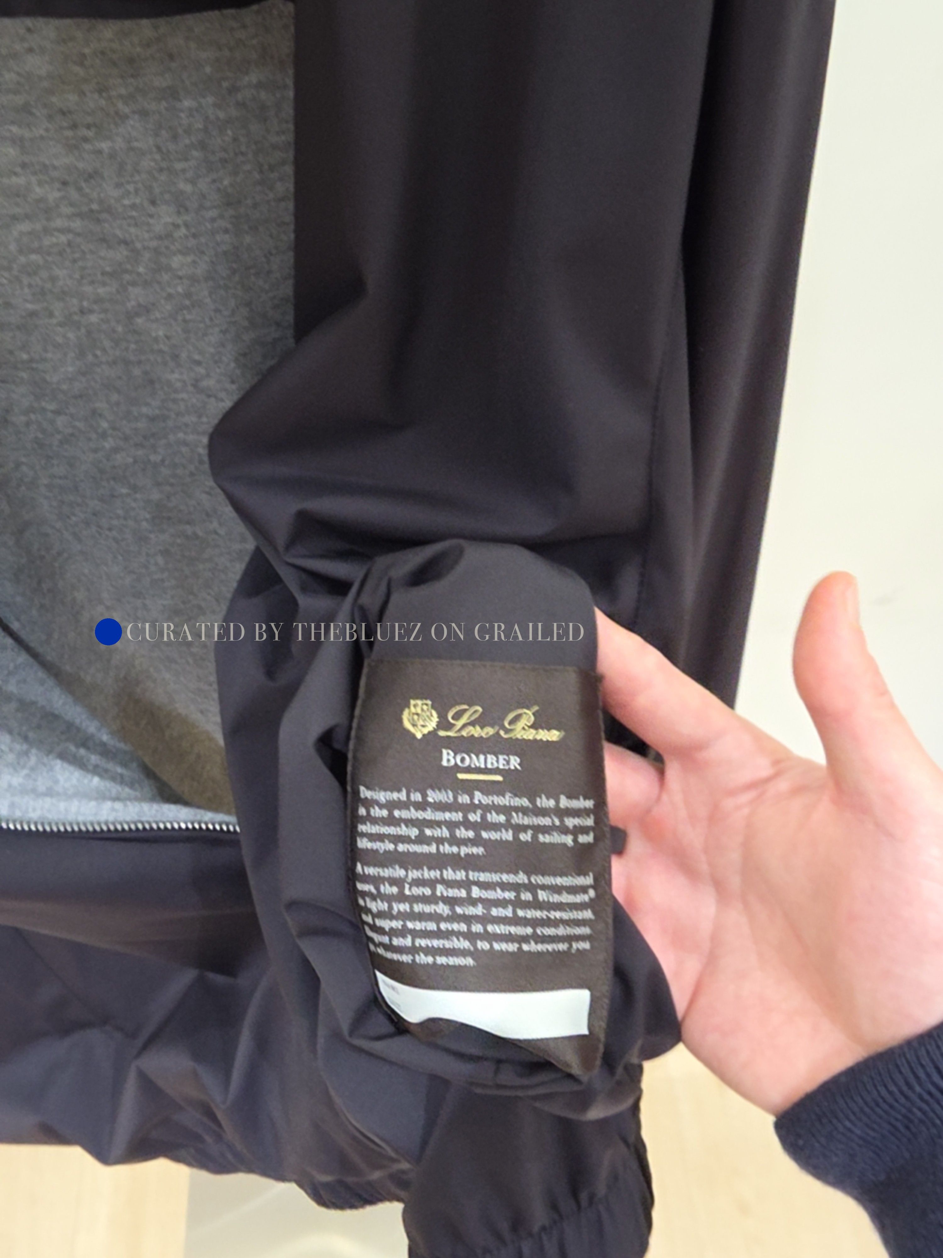 Loro Piana Black Zip-Front High Collar Bomber Jacket Size US L / EU 52-54 / 3 - 3 Thumbnail