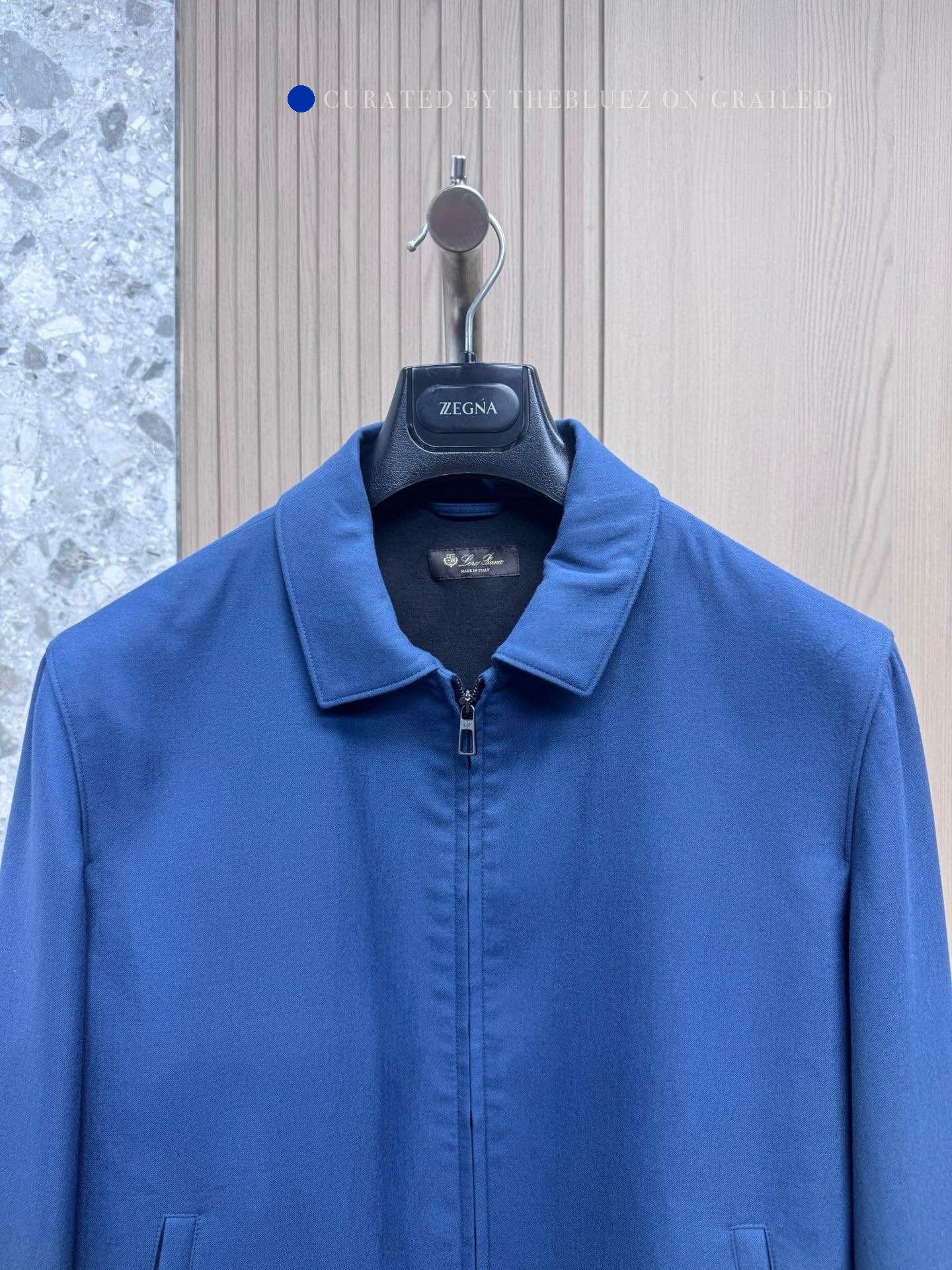 Loro Piana Blue Collared Zip-Up Light Jacket Size US M / EU 48-50 / 2 - 6 Thumbnail