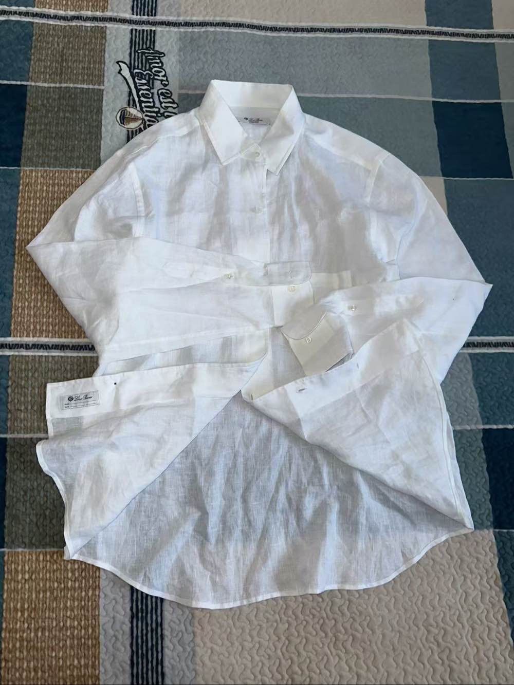 Loro Piana White Long Sleeve Button-Up Shirt Size L Size US L / EU 52-54 / 3 - 7 Thumbnail