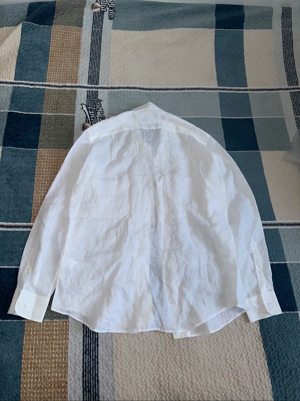 Loro Piana White Long Sleeve Button-Up Shirt Size L Size US L / EU 52-54 / 3 - 2 Thumbnail