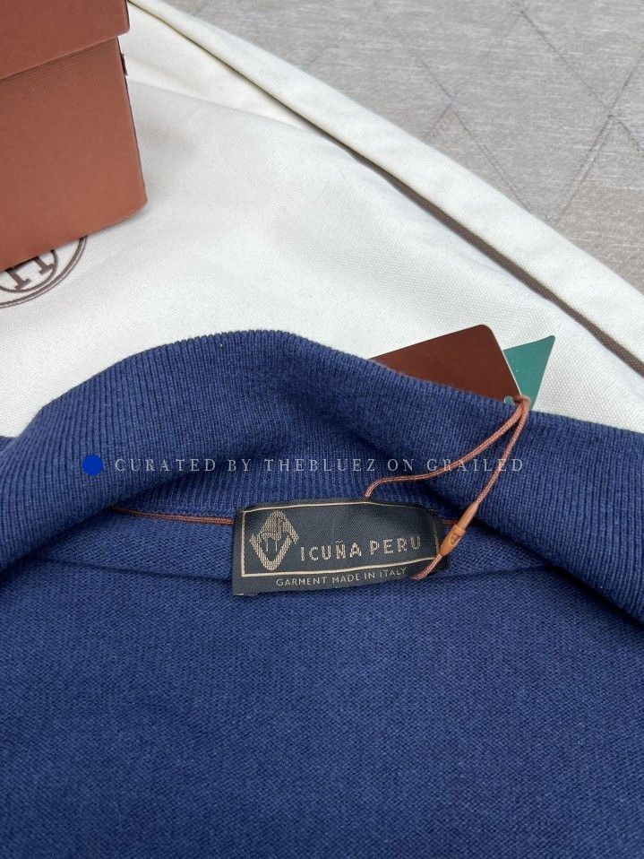 Loro Piana Blue Zip-Up Sweater - XL Size US XL / EU 56 / 4 - 3 Thumbnail
