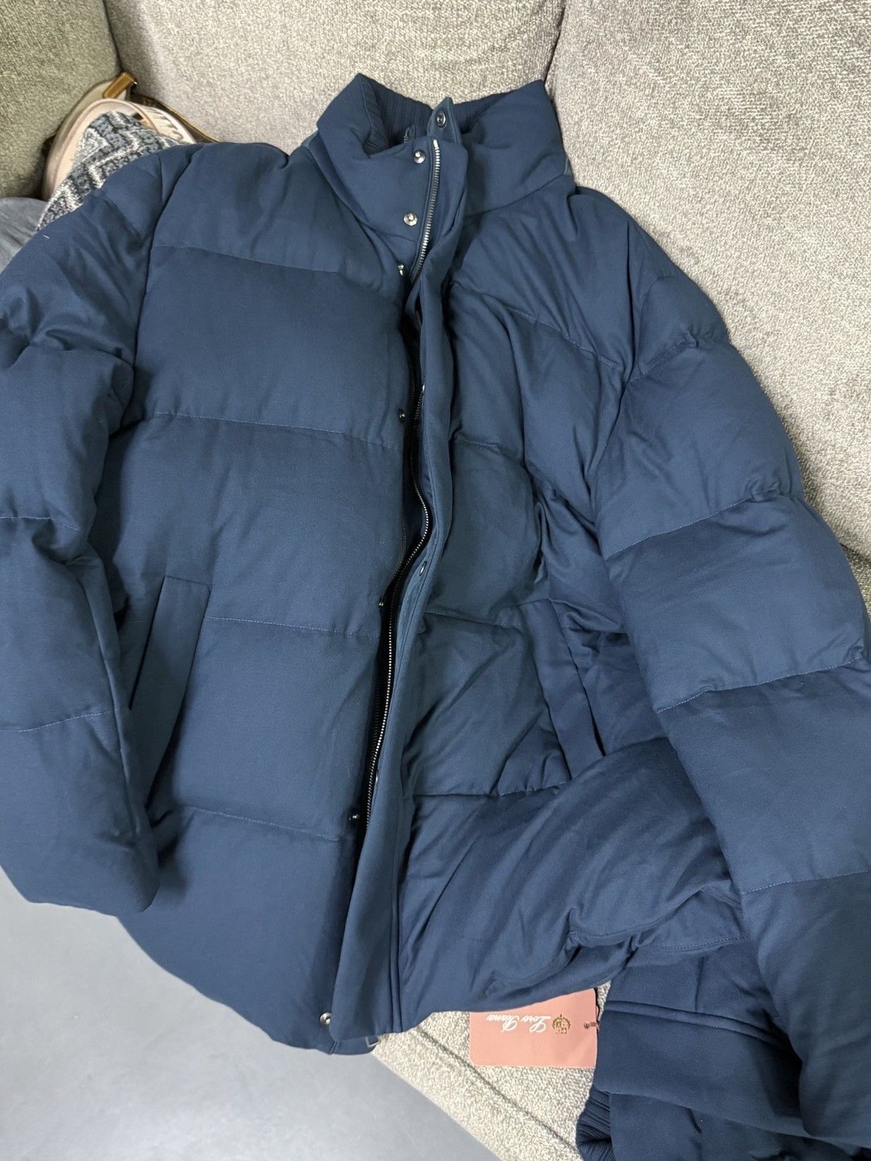 Loro Piana Blue Puffer Jacket Size L Size US L / EU 52-54 / 3 - 5 Thumbnail