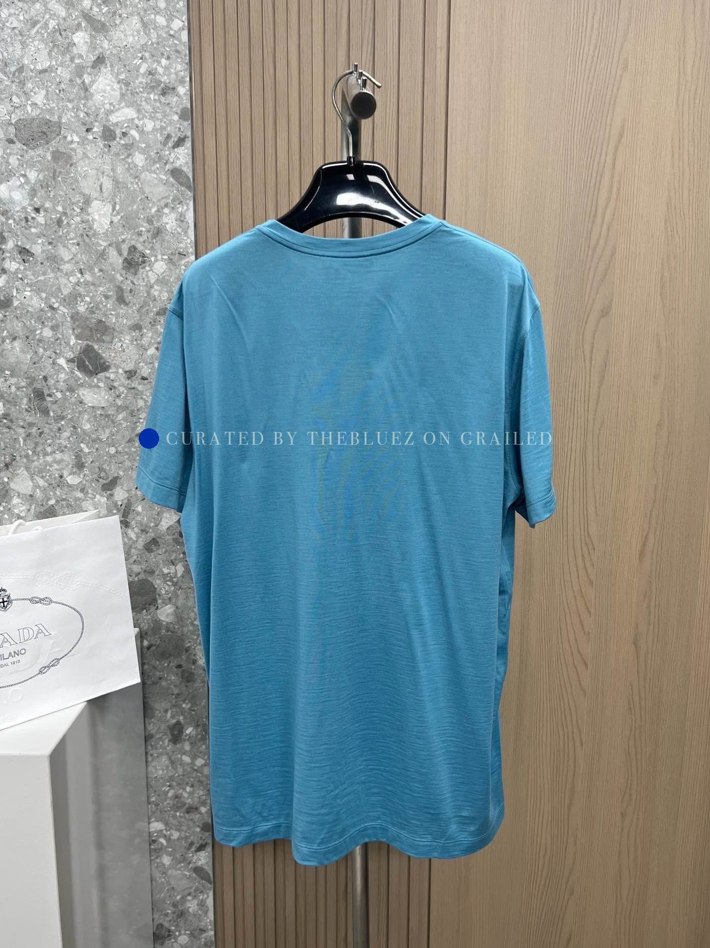 Loro Piana Blue Short-Sleeve T-Shirt - XXL Size US XXL / EU 58 / 5 - 2 Thumbnail