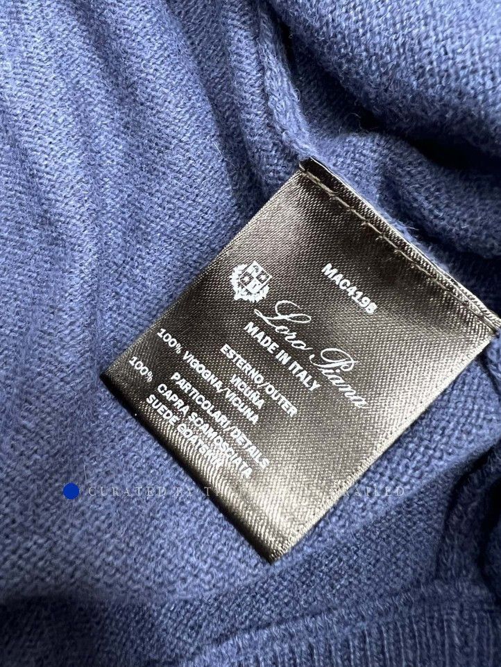 Loro Piana Blue Zip-Up Knit Sweater Size US L / EU 52-54 / 3 - 3 Thumbnail