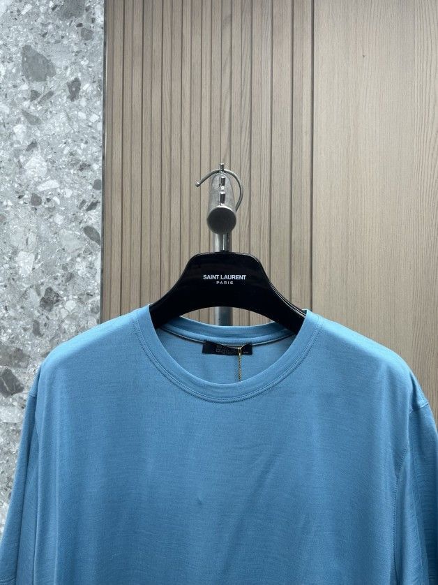 Loro Piana Blue Short-Sleeve Crewneck T-Shirt Size US XXL / EU 58 / 5 - 3 Thumbnail