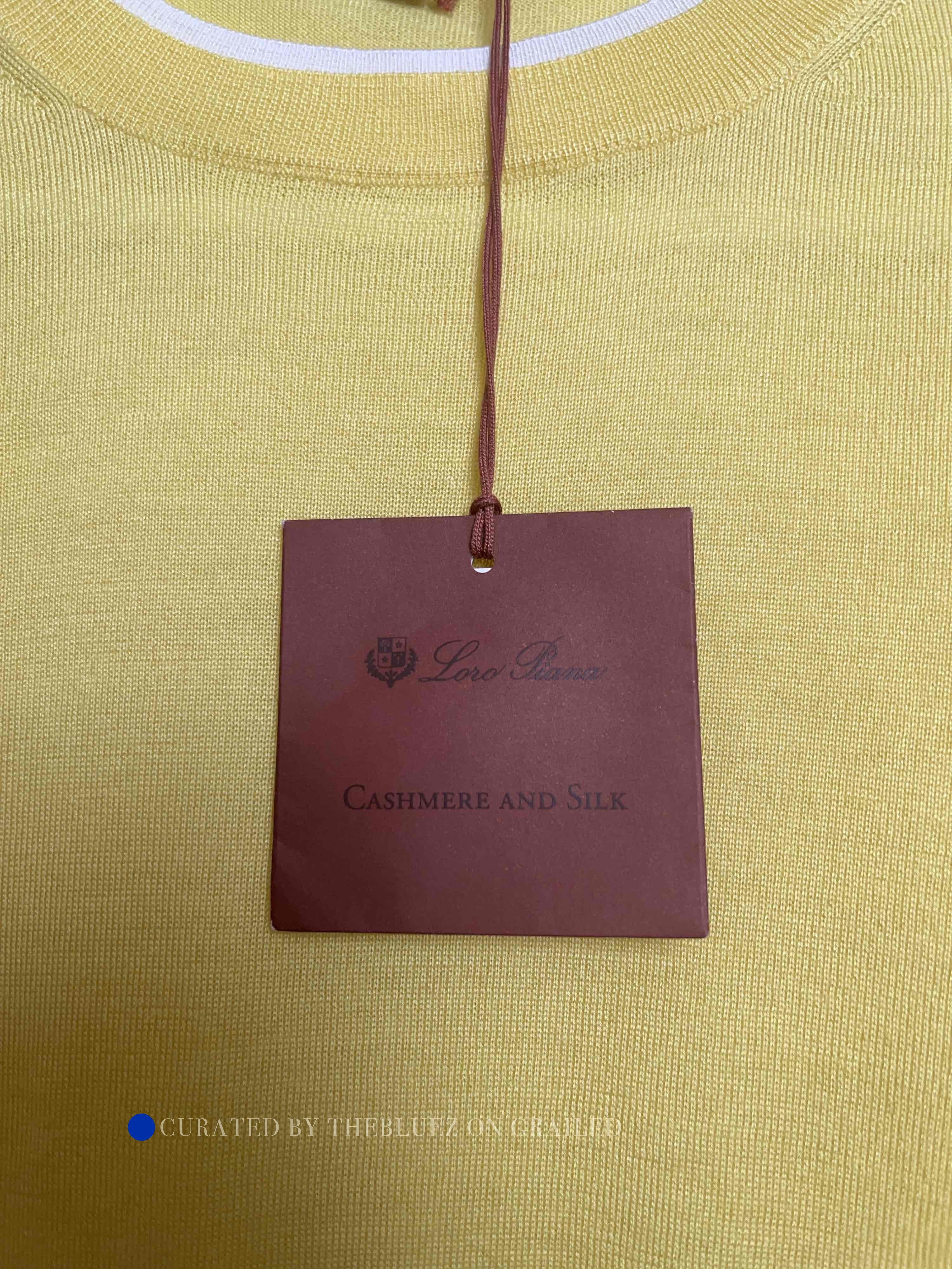 Loro Piana Yellow Short Sleeve Knit Sweater Size US S / EU 44-46 / 1 - 5 Thumbnail