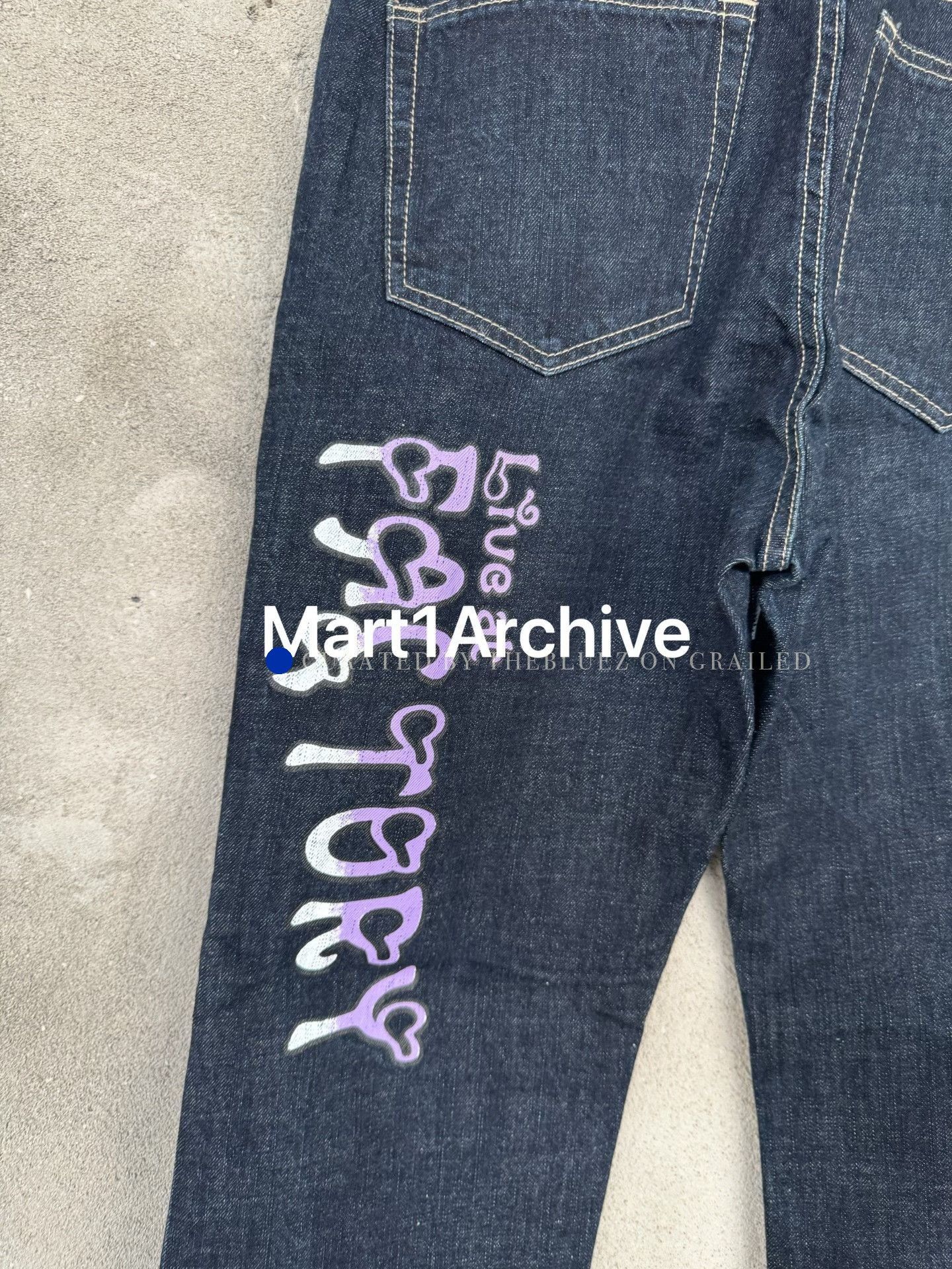 PPFM Blue Denim Jeans with Artwork Size 32 Size US 32 / EU 48 - 5 Thumbnail
