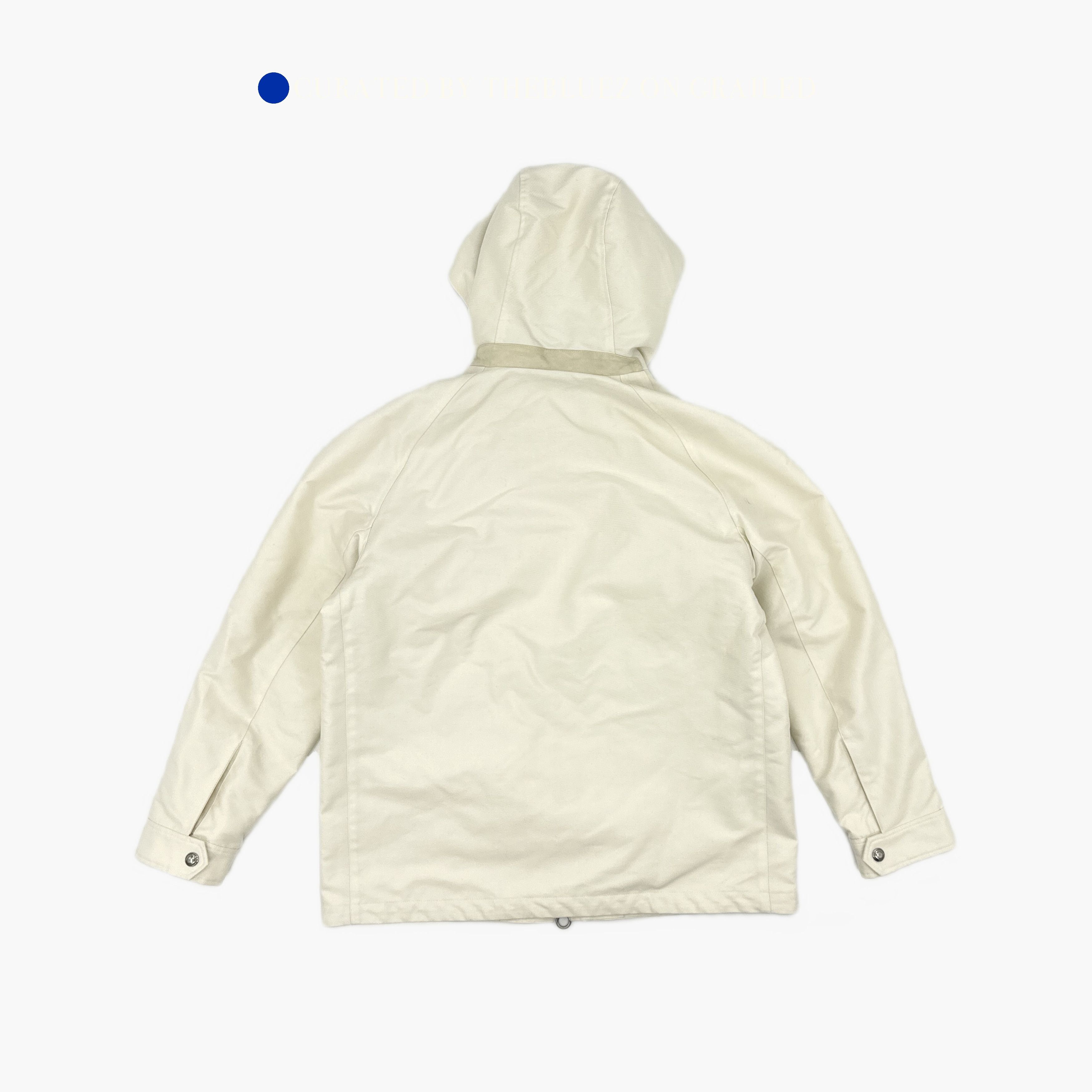 Loro Piana White Hooded Zip-Up Jacket Size L Size US L / EU 52-54 / 3 - 2 Thumbnail
