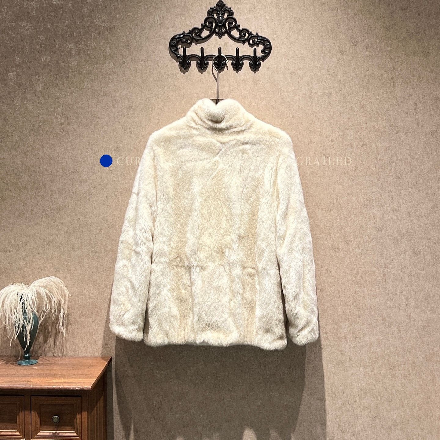 Loro Piana White Faux Fur Zip-Up Jacket Size M Size US M / EU 48-50 / 2 - 2 Thumbnail