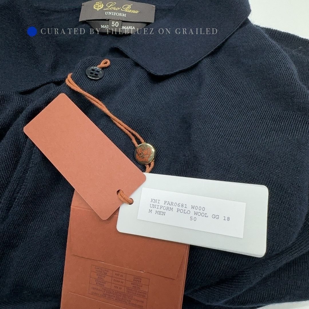 Loro Piana Blue Long Sleeve Polo Shirt Size US M / EU 48-50 / 2 - 4 Thumbnail