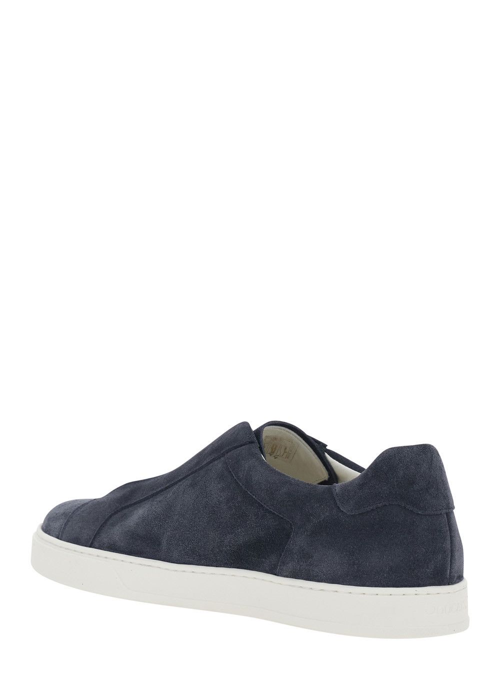 Doucal's Blue Sneaker with Rounded Toe in Leather for Men Size US 12 / EU 45 - 3 Thumbnail