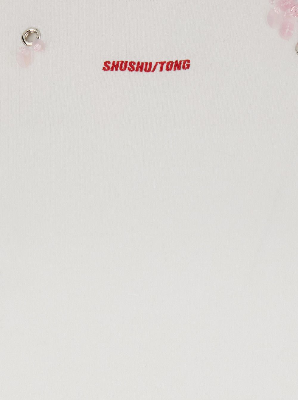 Shushu/Tong Grommet Embroidered Floral Tee - White - T-Shirt with floral embroidery and metal details - Cotton - Women Size M / US 6-8 / IT 42-44 - 3 Thumbnail