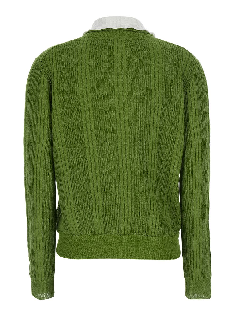 Shushu/Tong Contrast Collar Knit Pullover Green Size S / US 4 / IT 40 - 2 Thumbnail