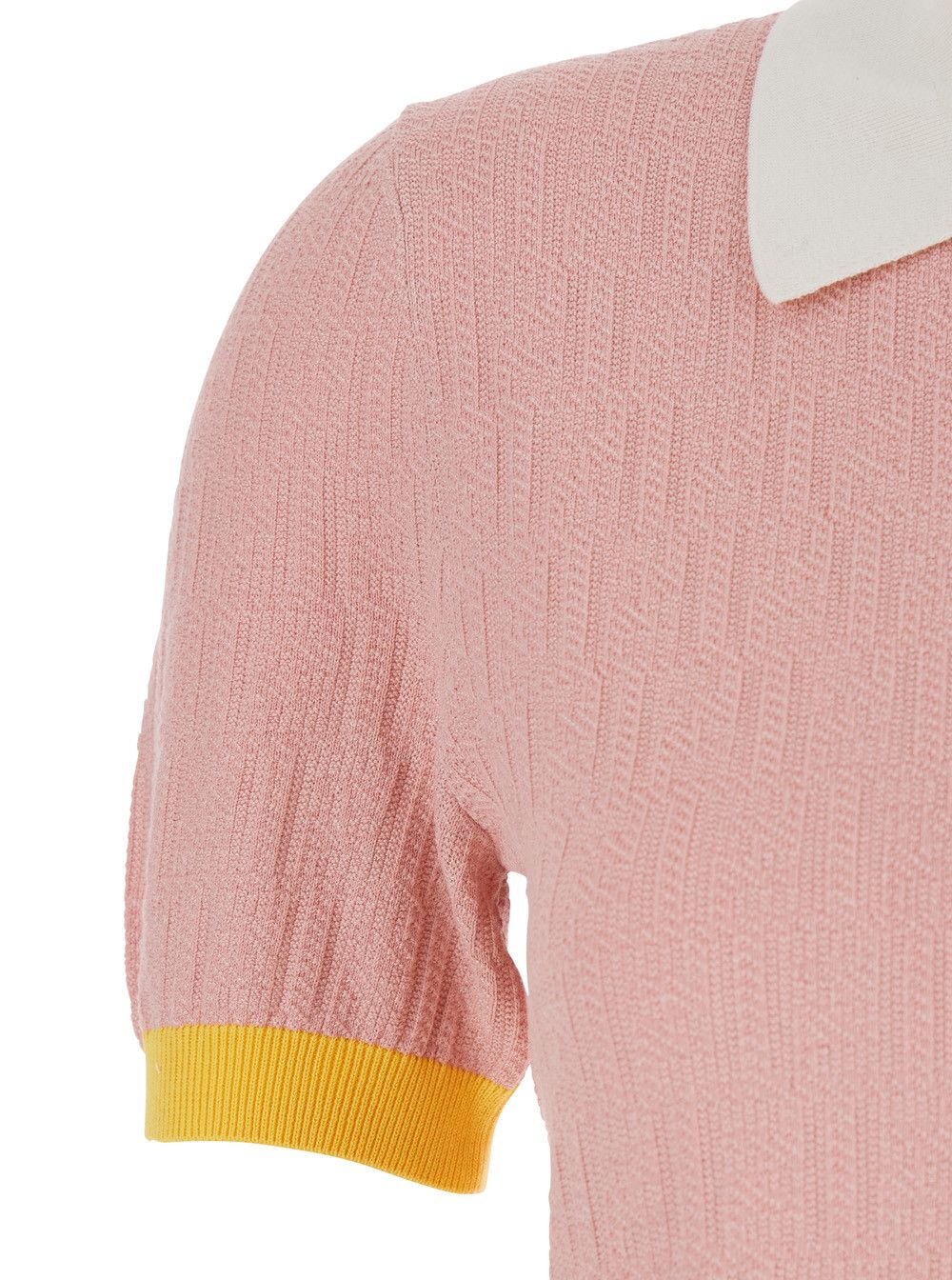 Fendi Pink dress with classic collar in cotton and silk blend for women Size M / US 6-8 / IT 42-44 - 3 Thumbnail